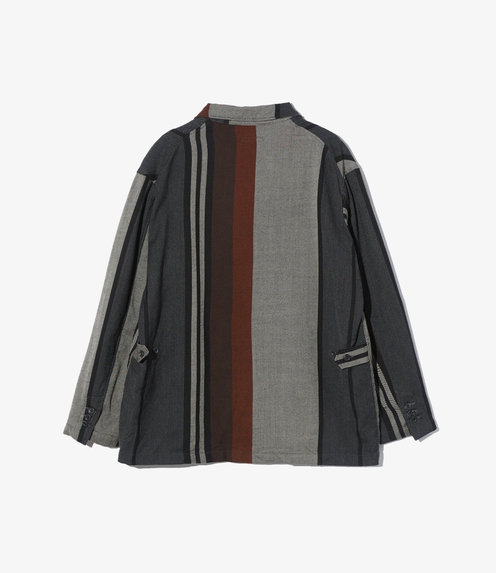 Loiter Jacket – Multicolour Wide Striped Worsted Wool
