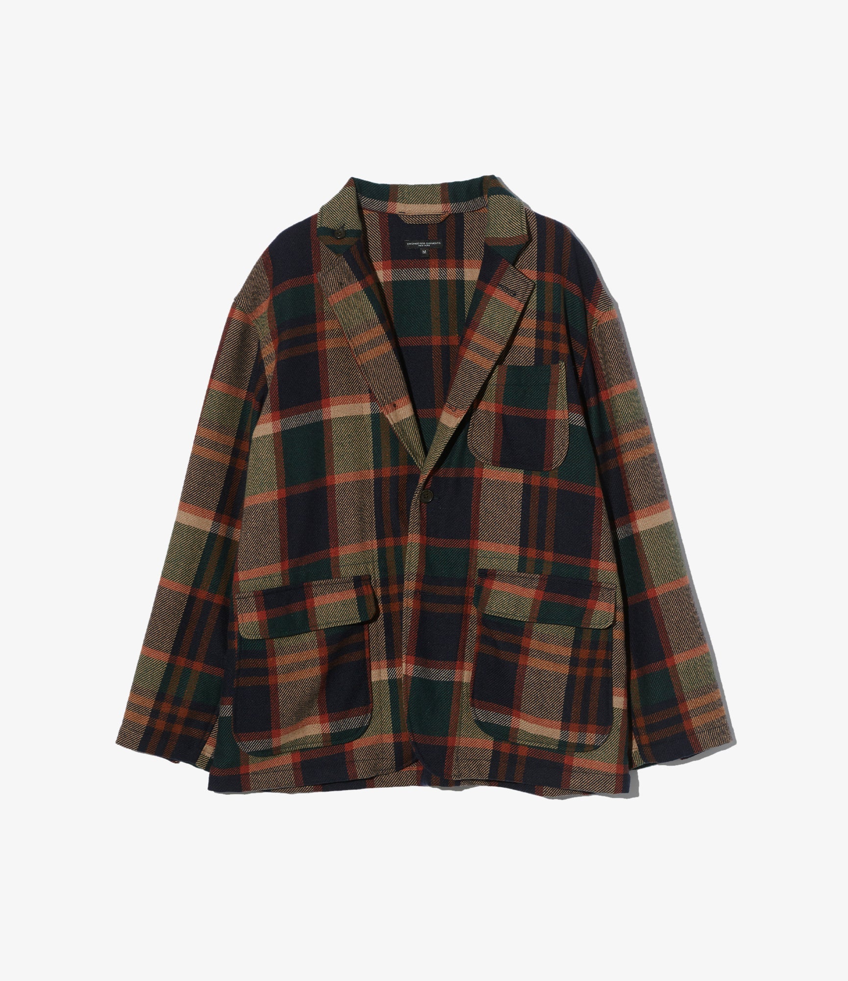 Loiter Jacket – Navy/Brown Plaid Wool