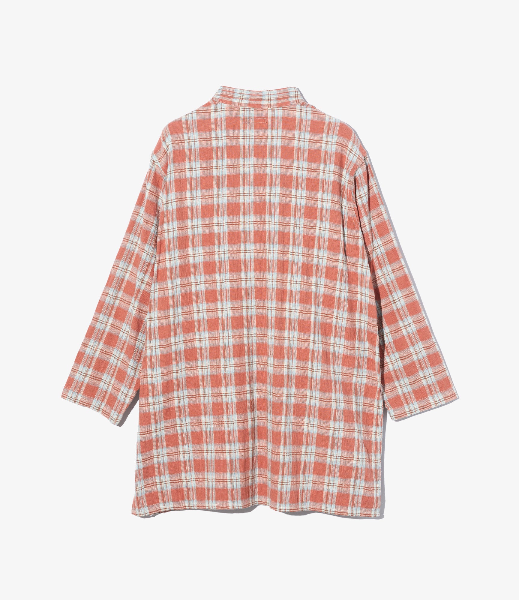 Long Dayton Shirt – Pink Plaid Jacquard Cotton