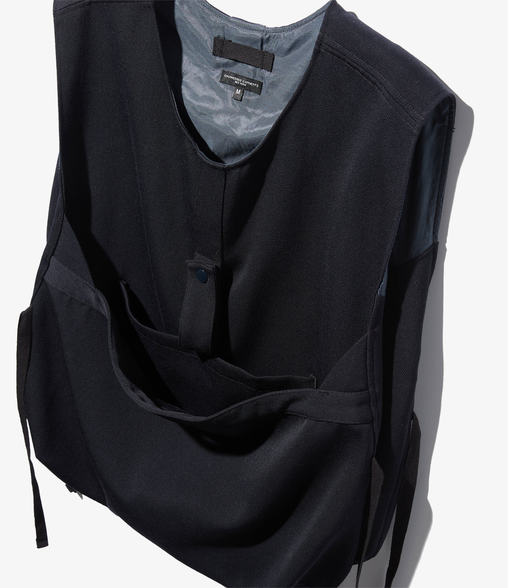 Newsboy Vest – Dark Navy Heavy Wool Elastique
