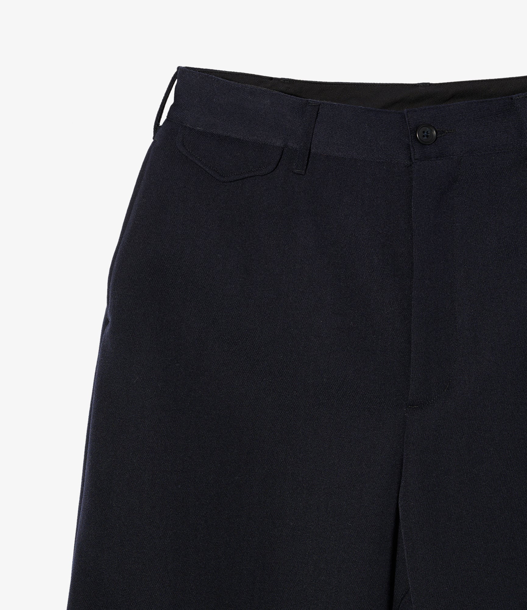 Officer Pant – Dark Navy Heavy Wool Elastique