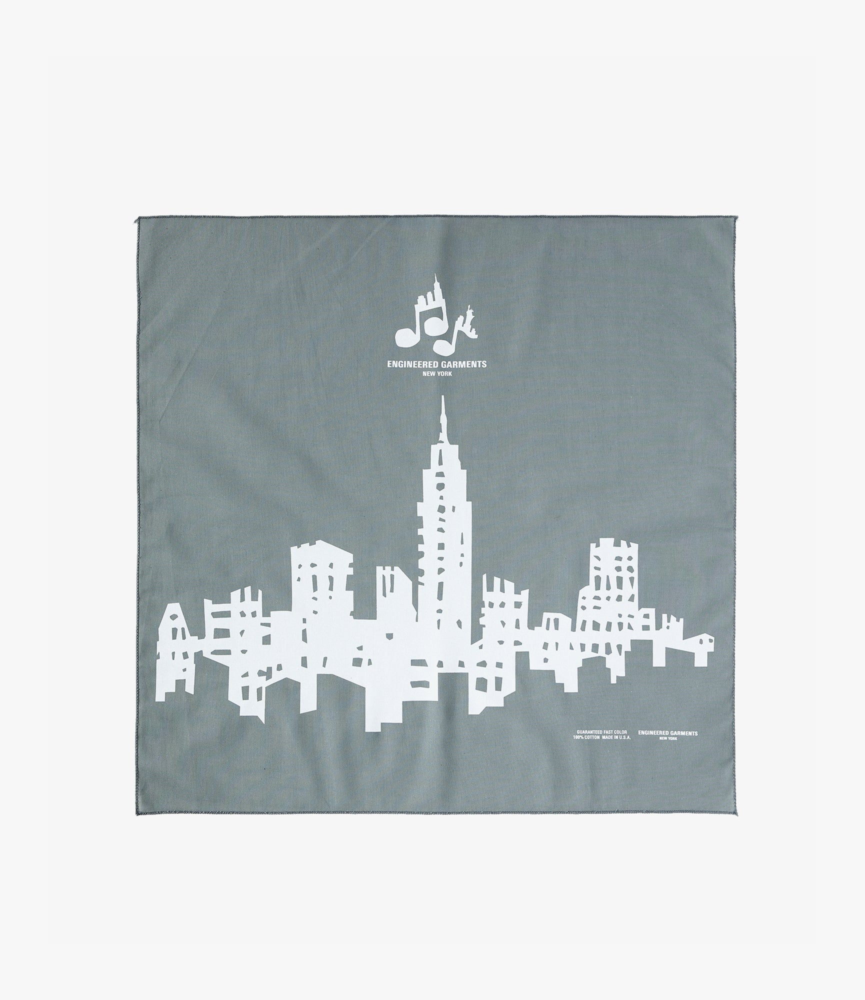 Cotton Bandana – Grey 'City' Print