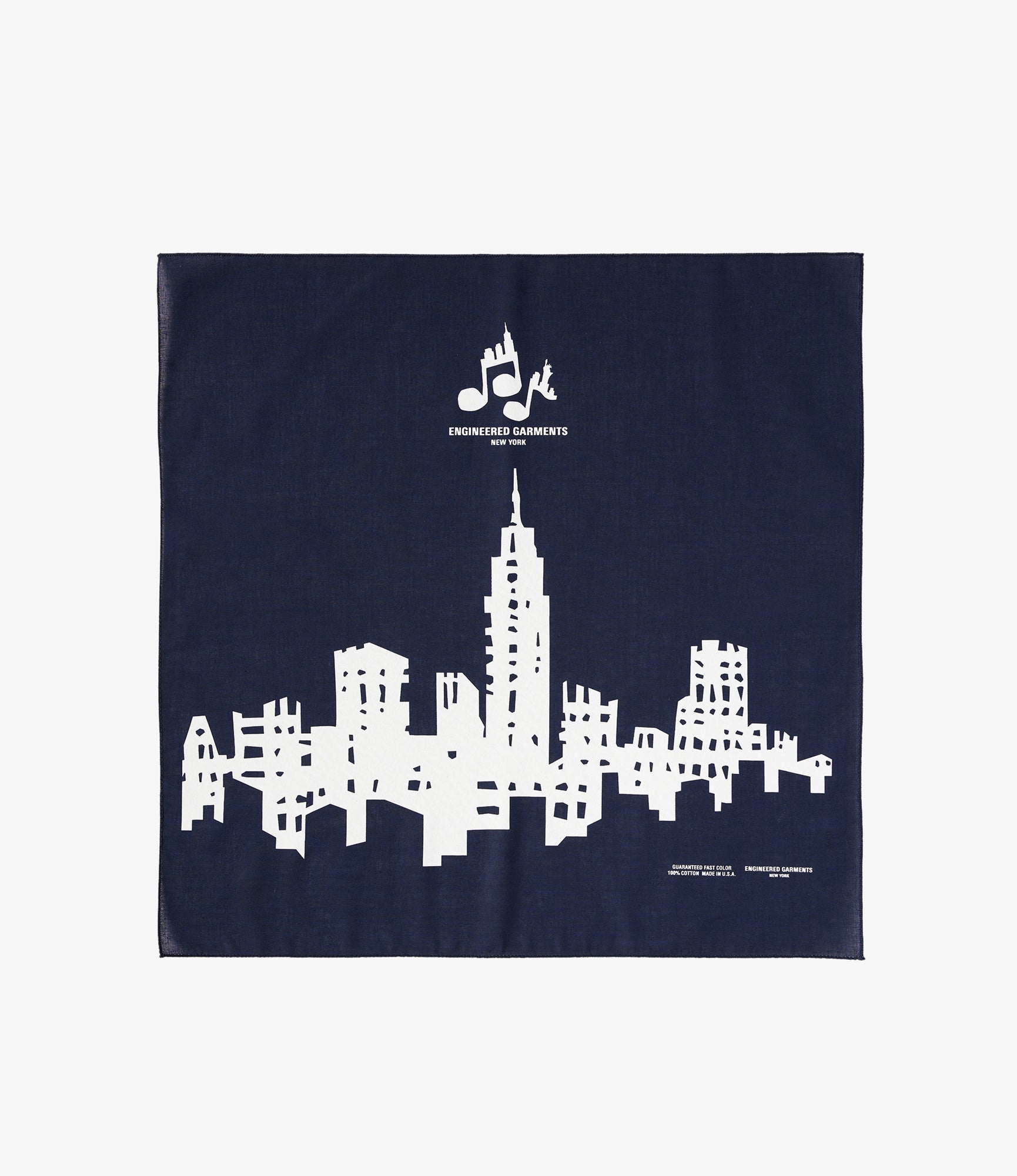 Cotton Bandana – Navy 'City' Print