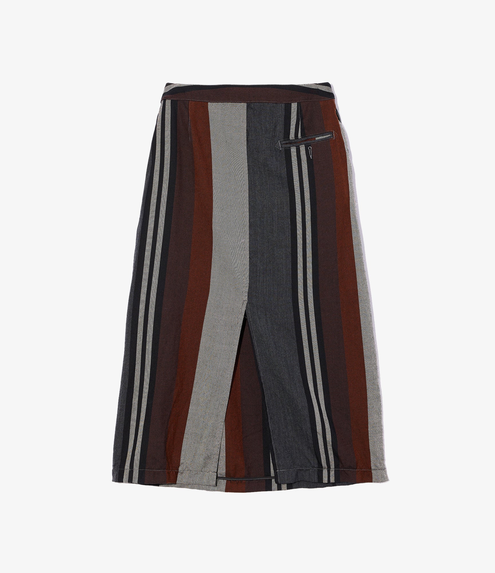 Sailor Skirt – Multicolour Wide Stripe Worsted Wool