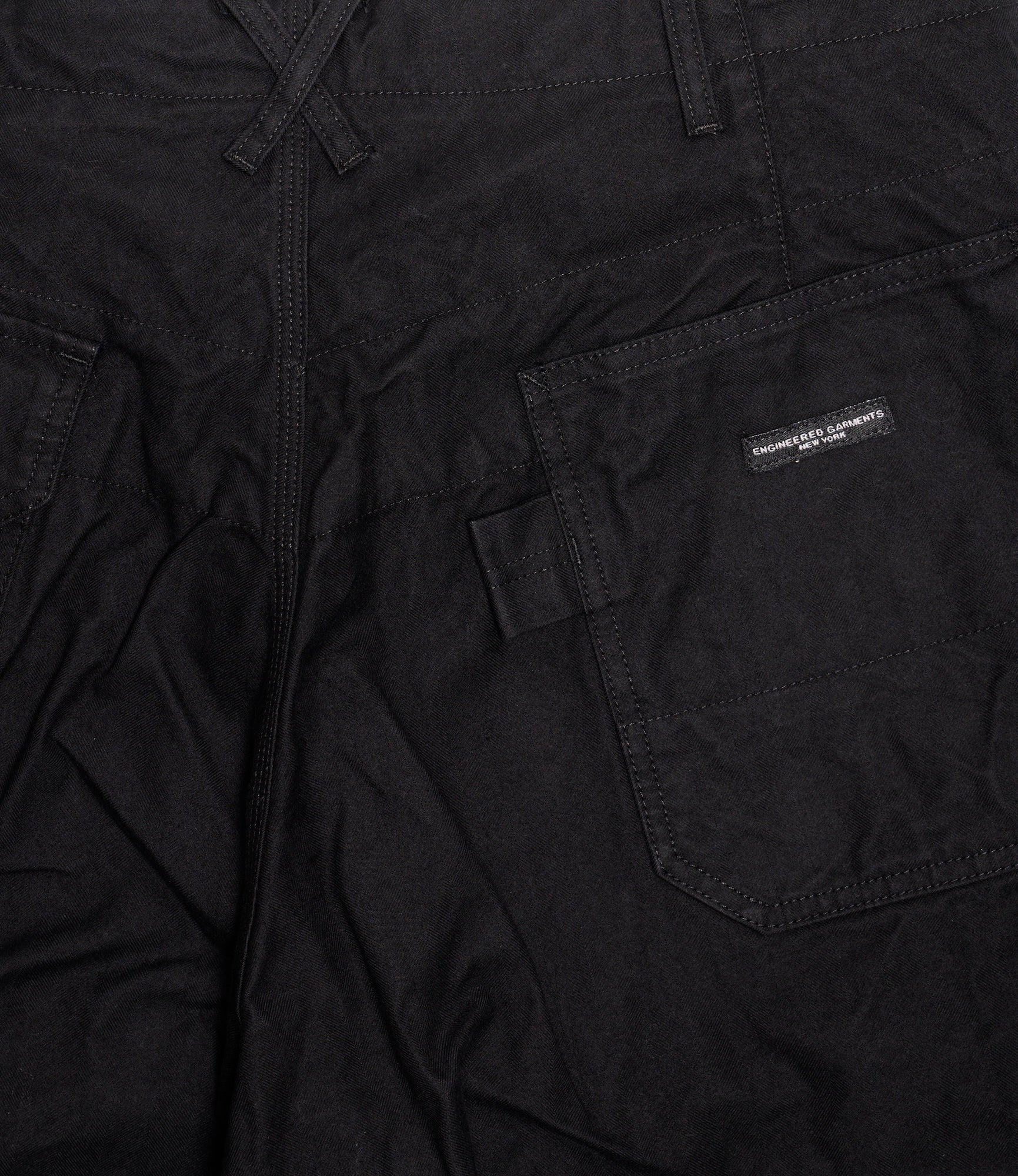 Painter Pant – Black Brushed Herringbone Cotton