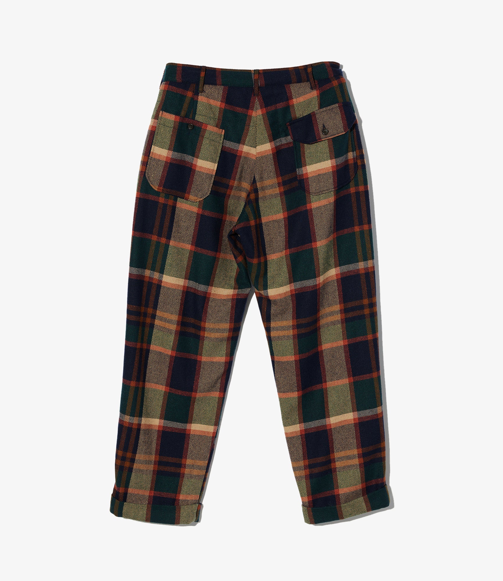 Carlyle Pant – Navy/Brown Plaid Wool