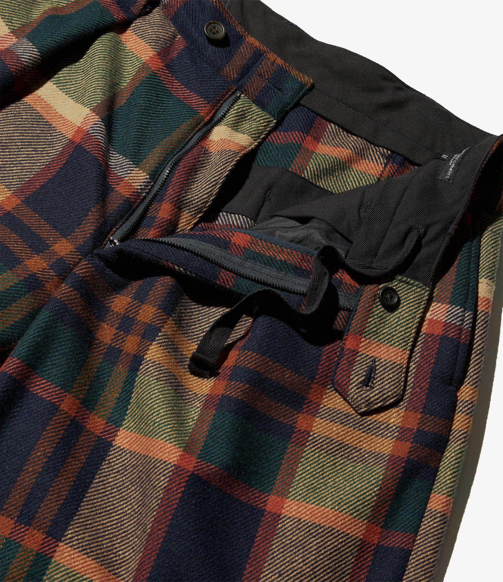 Carlyle Pant – Navy/Brown Plaid Wool