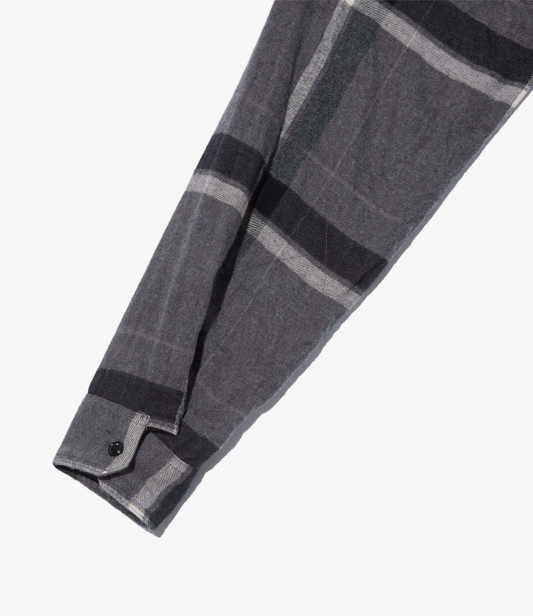 Work Shirt – Grey/Black Big Plaid Brushed Cotton