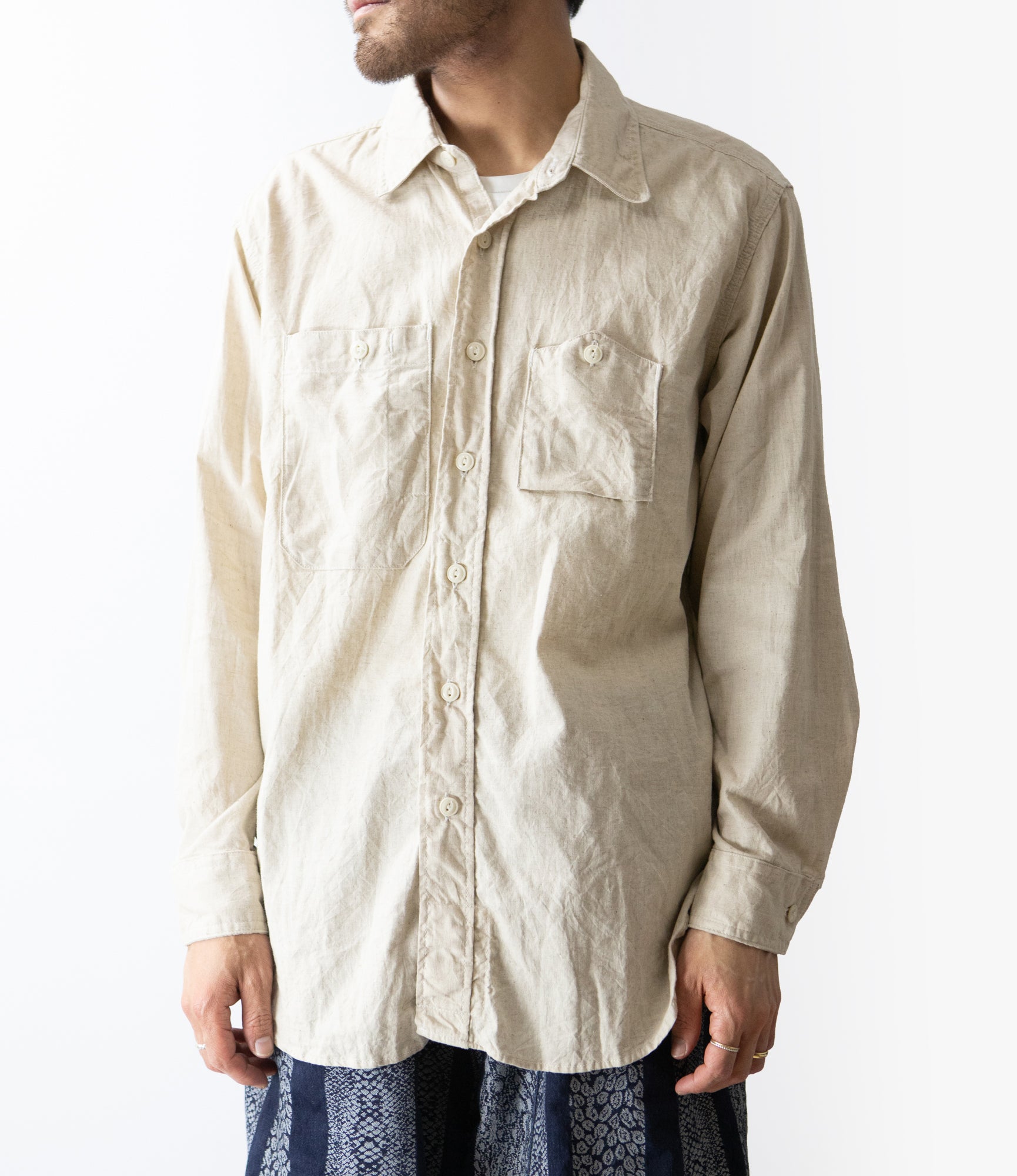 Work Shirt – Natural Cotton/Linen Sheeting