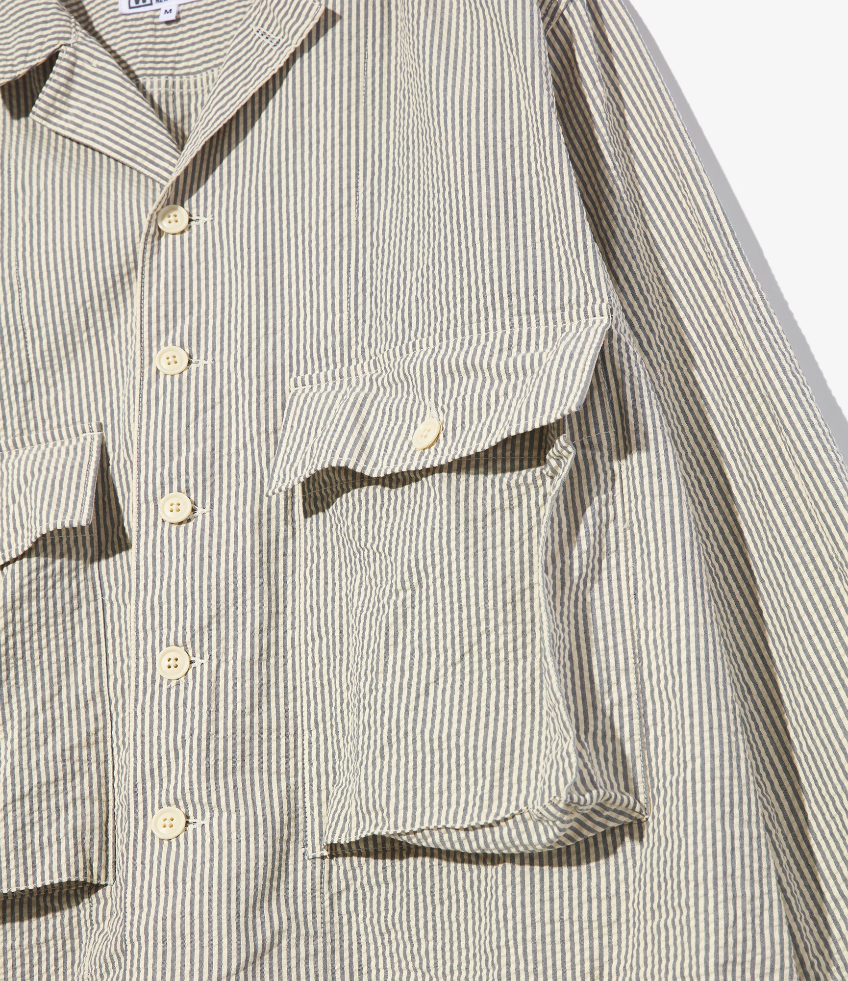 Sea Bees Jacket – Navy/Natural Cotton Seersucker