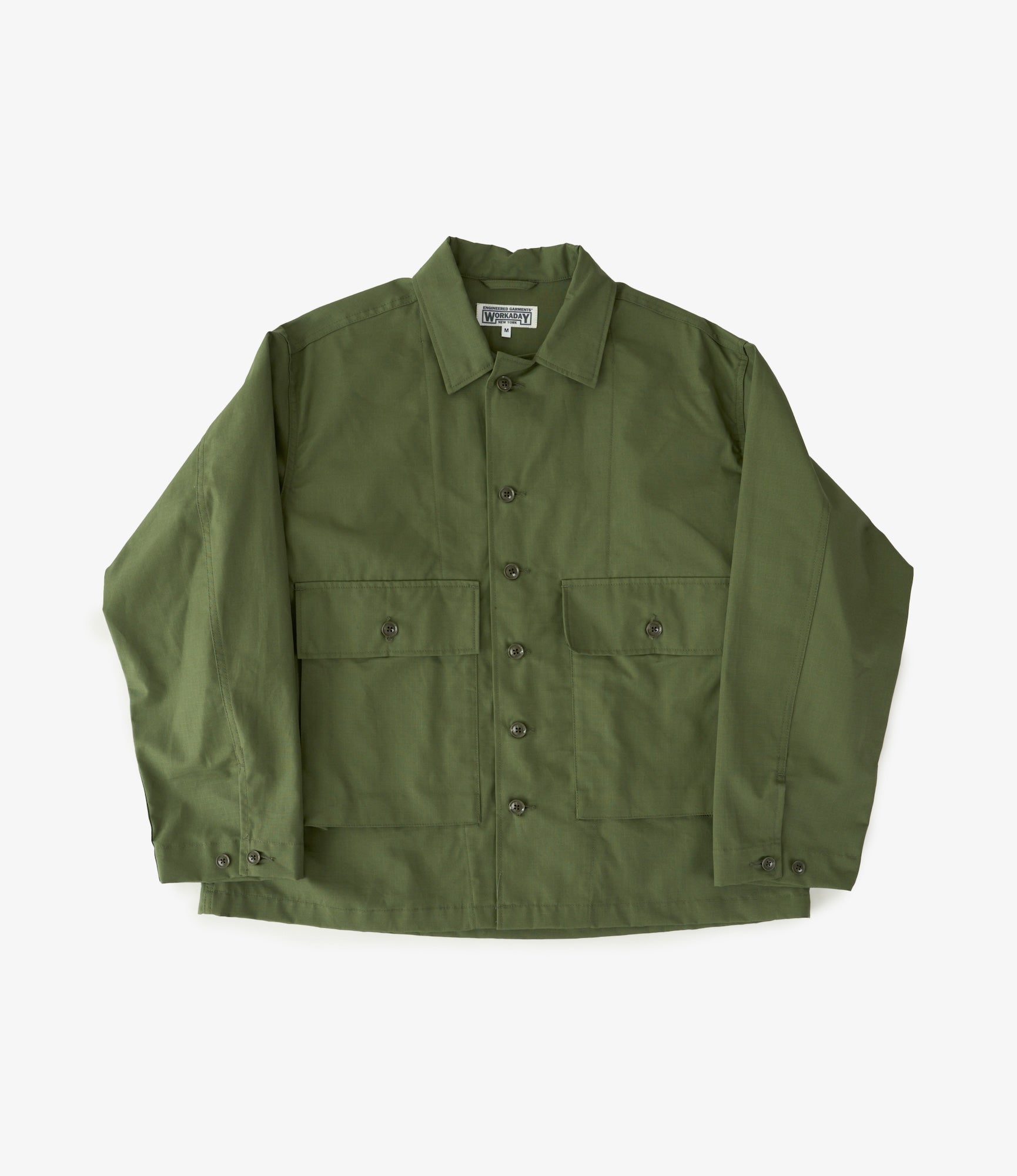 Engineered Garments Workaday Sea Bees Jacket – Olive Cotton Ripstop – Workaday – Nepenthes London
