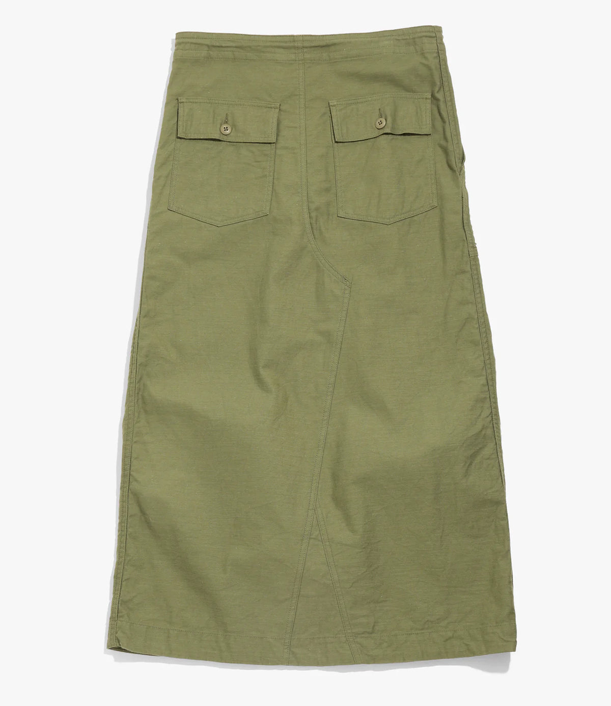 Needles String Fatigue Skirt - Back Sateen - Olive | Nepenthes London