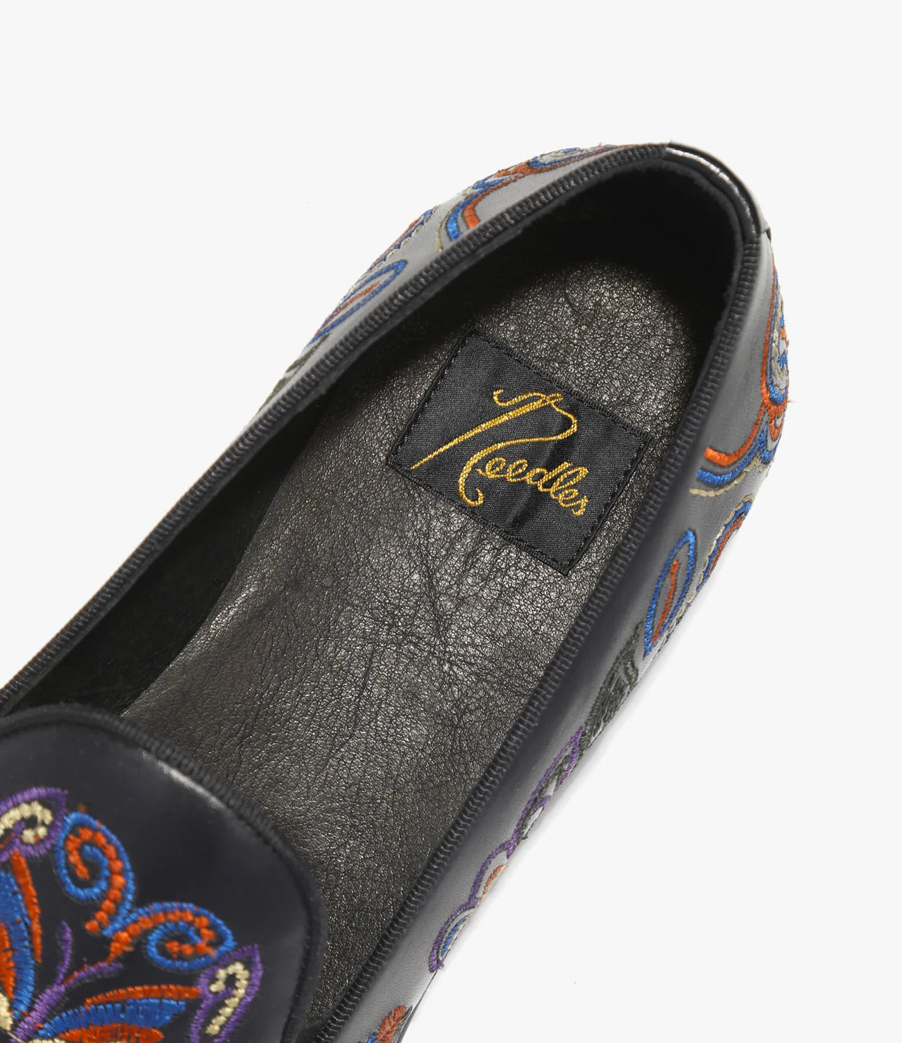 Needles Papillon EMB Leather Slip-On - Black – Needles – Nepenthes London
