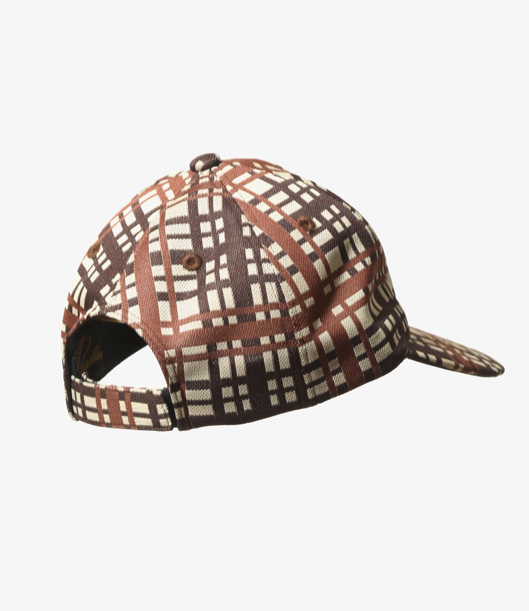 Baseball Cap – Taupe Plaid Jacquard