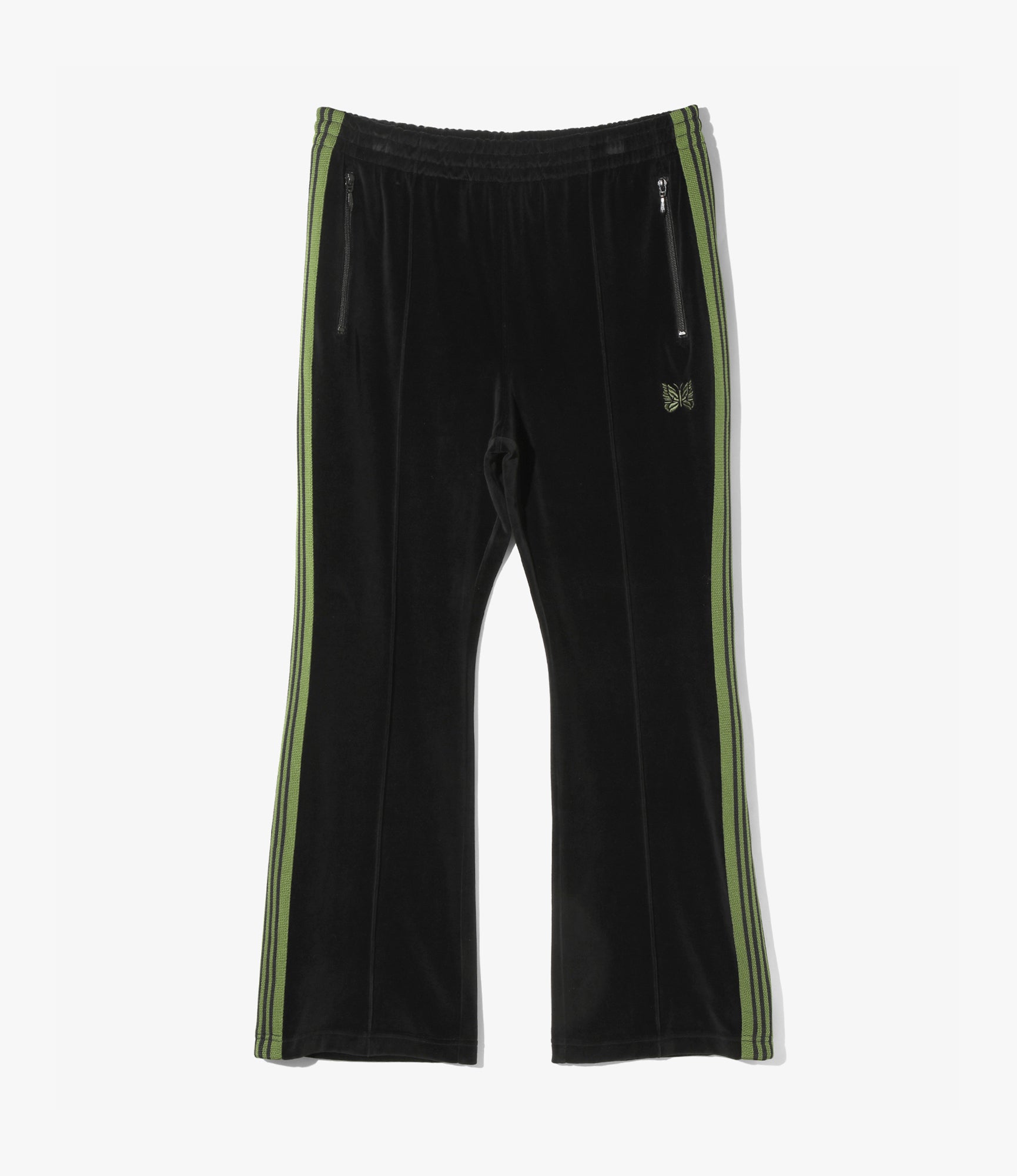 Boot-Cut Track Pant – Black Velour