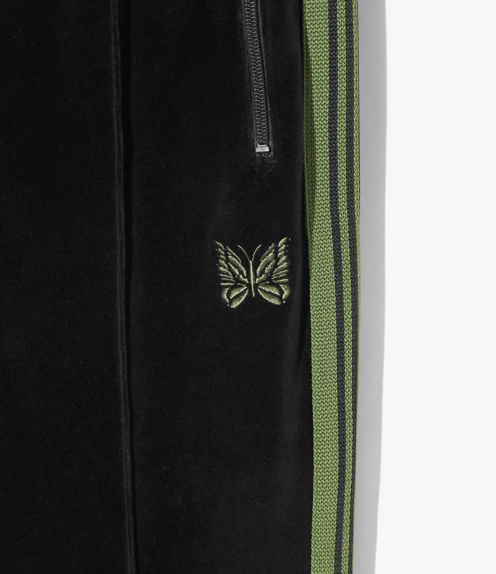 Boot-Cut Track Pant – Black Velour