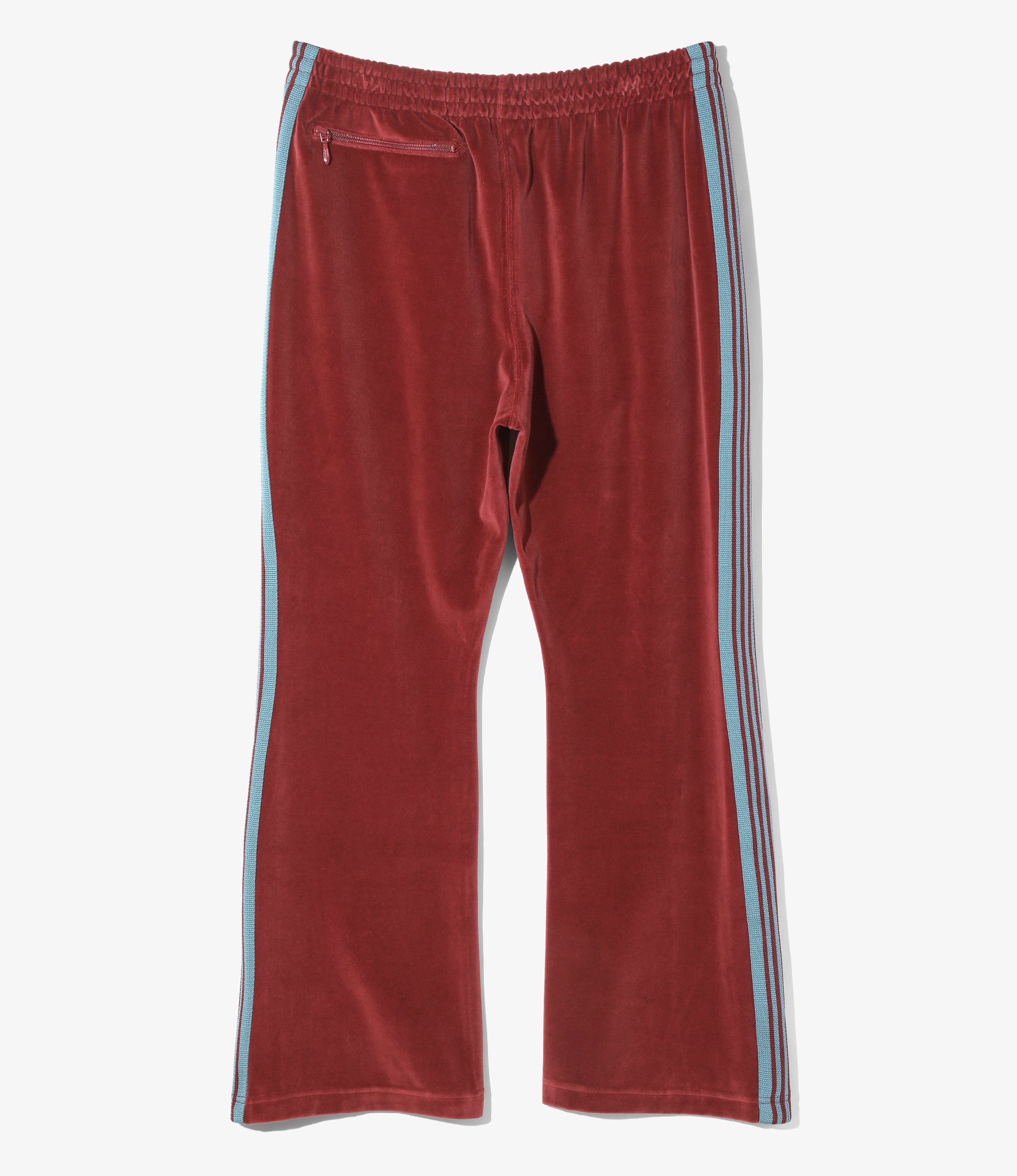 Boot-Cut Track Pant – Burgundy Velour