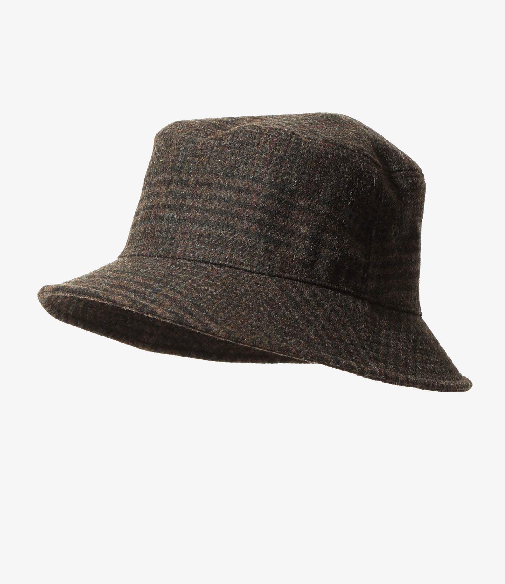Bucket Hat – Olive Glen Plaid Wool