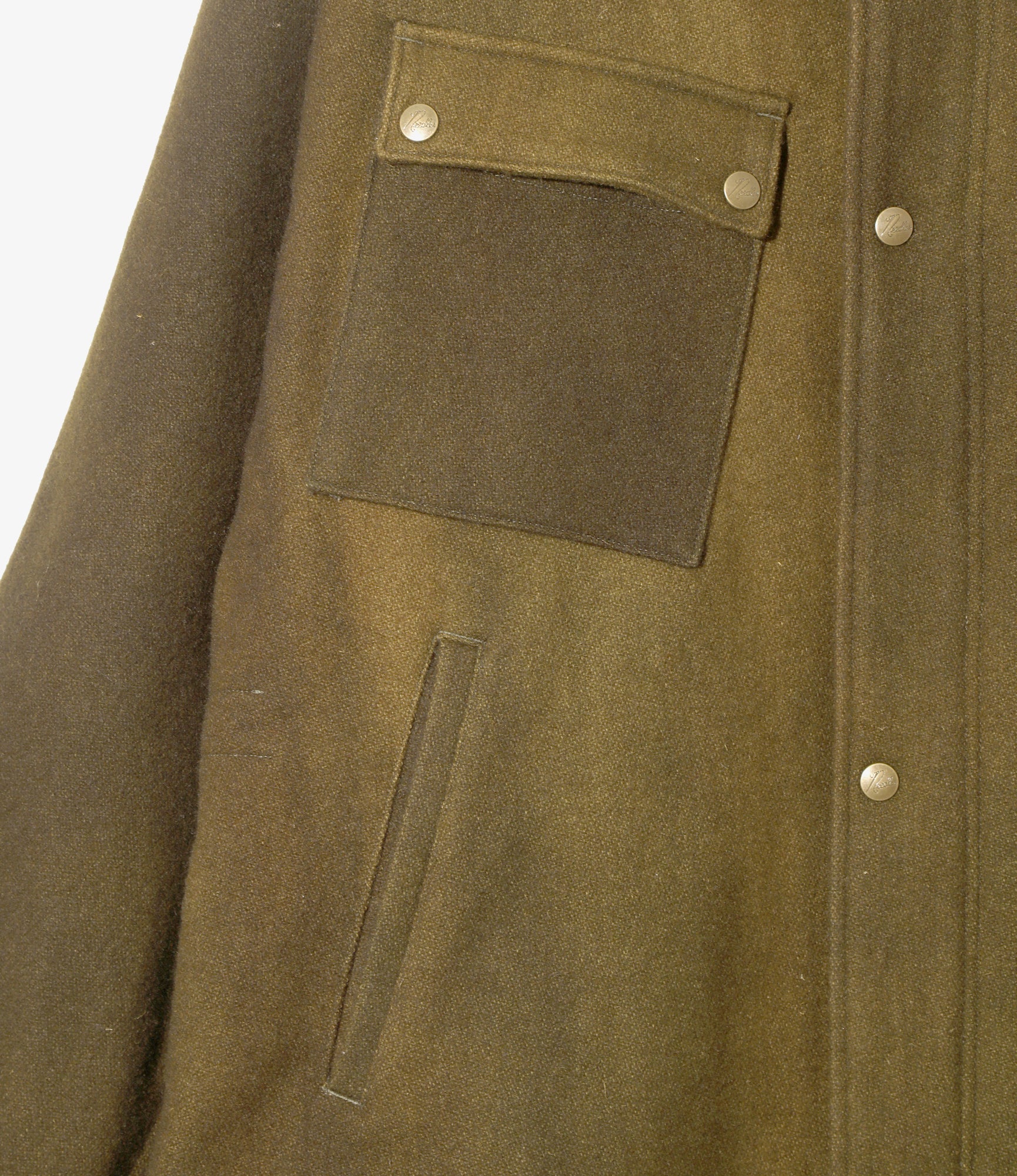CP Coat – Olive Uneven Dyed Wool
