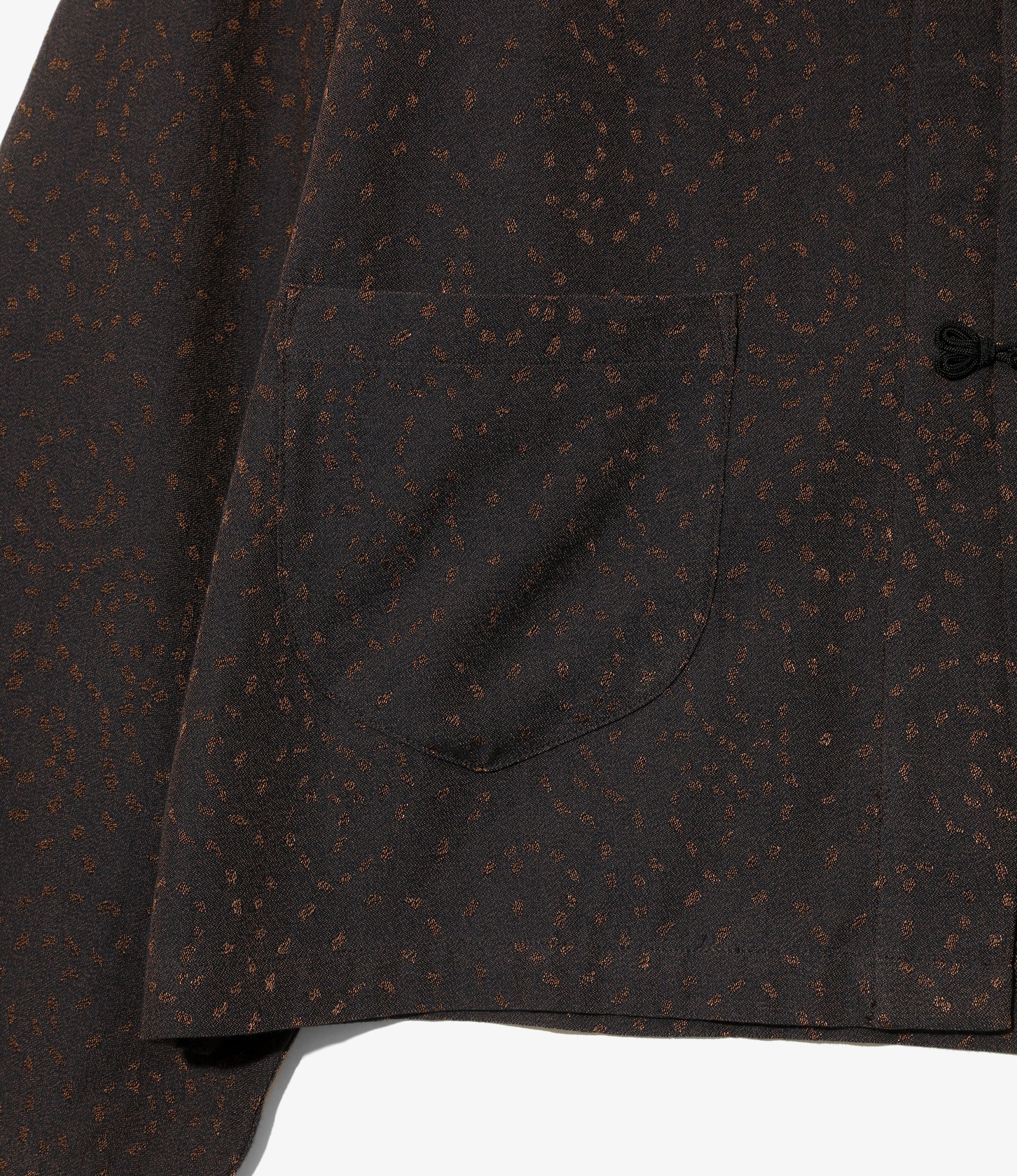 China Shirt – Brown Abstract Jacquard