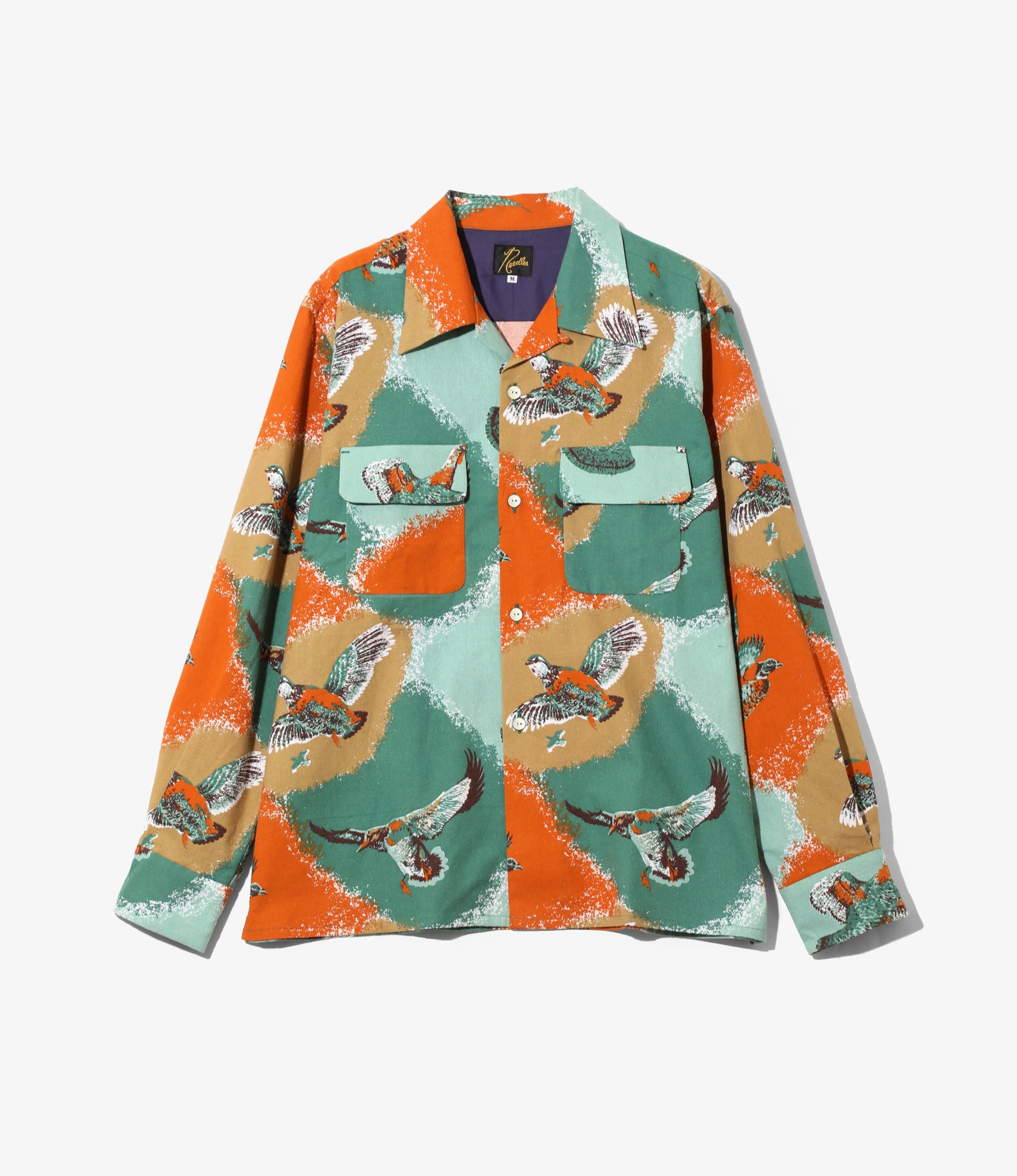 Classic Shirt – Orange Bird Print Flannel