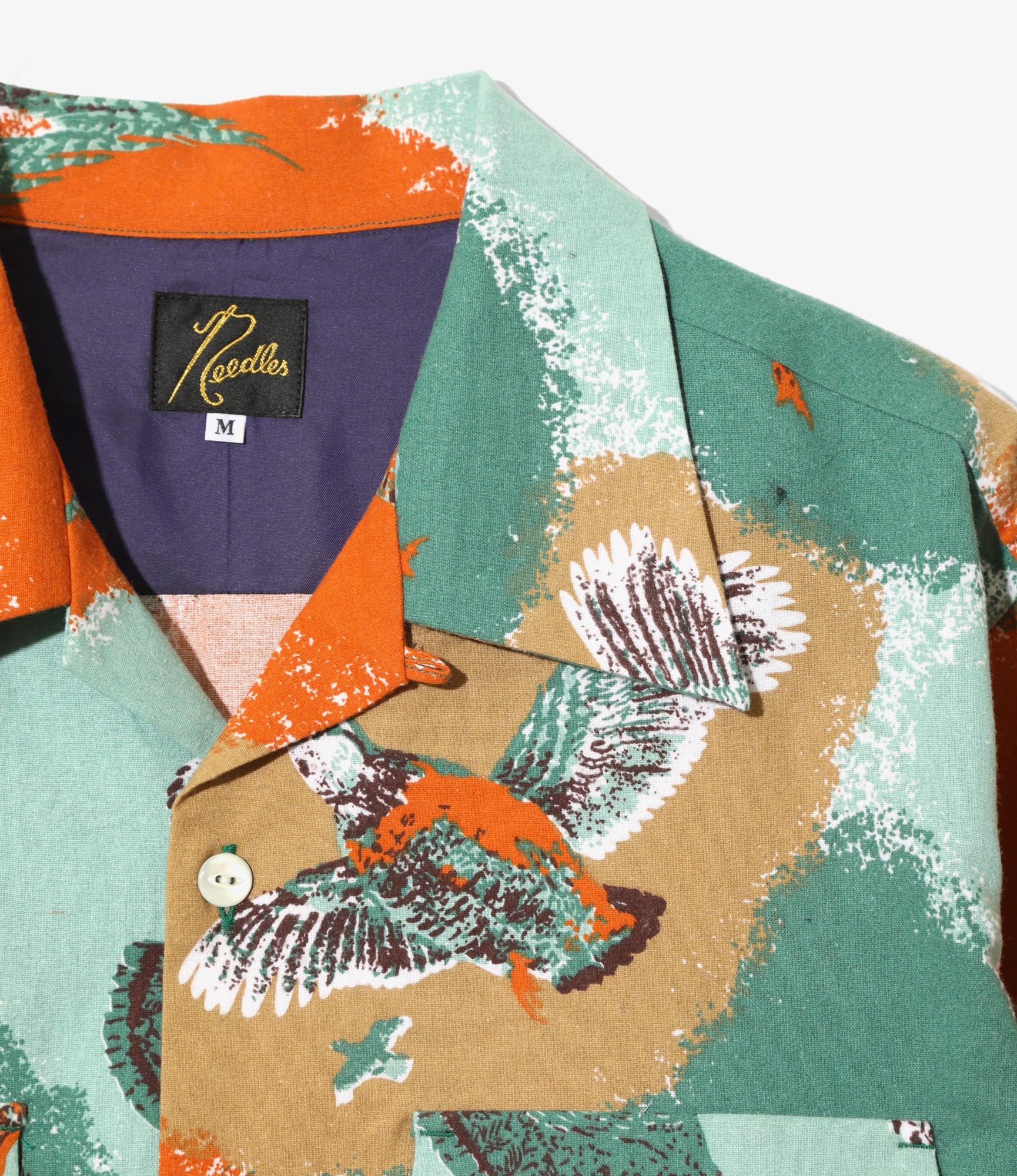 Classic Shirt – Orange Bird Print Flannel
