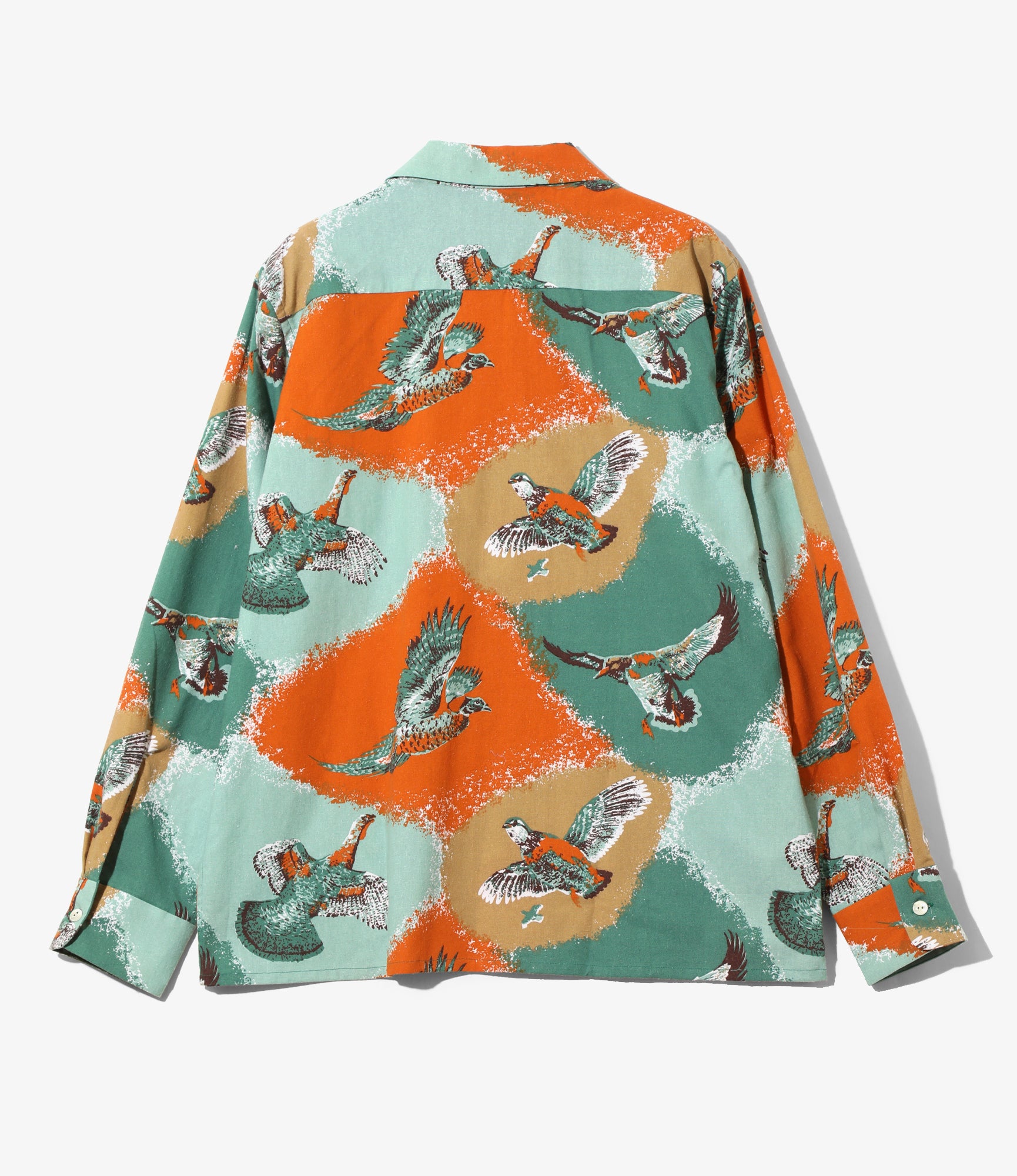 Classic Shirt – Orange Bird Print Flannel