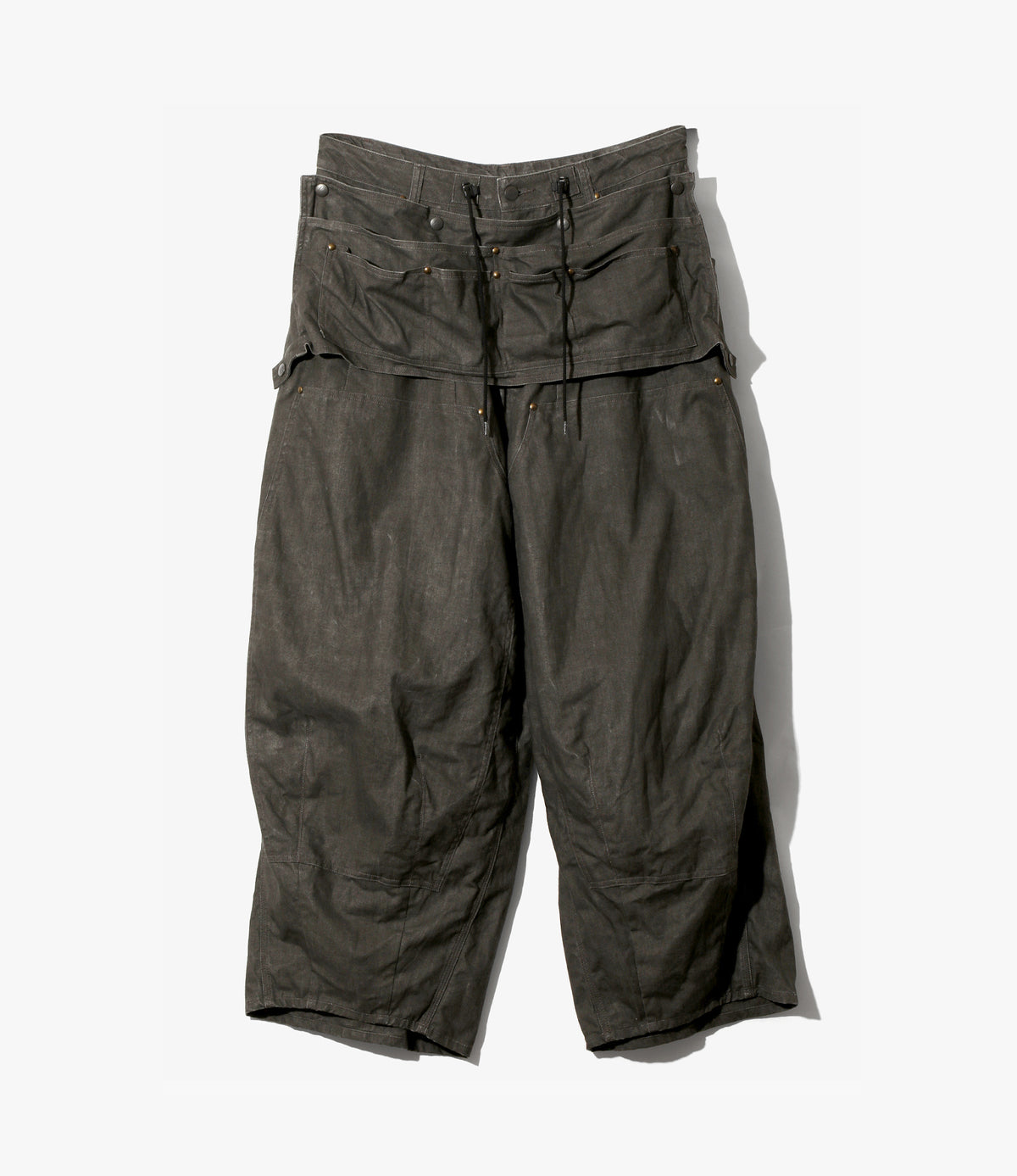 HD Apron Painter Pant – Black Sumi-Dyed Canvas | Needles