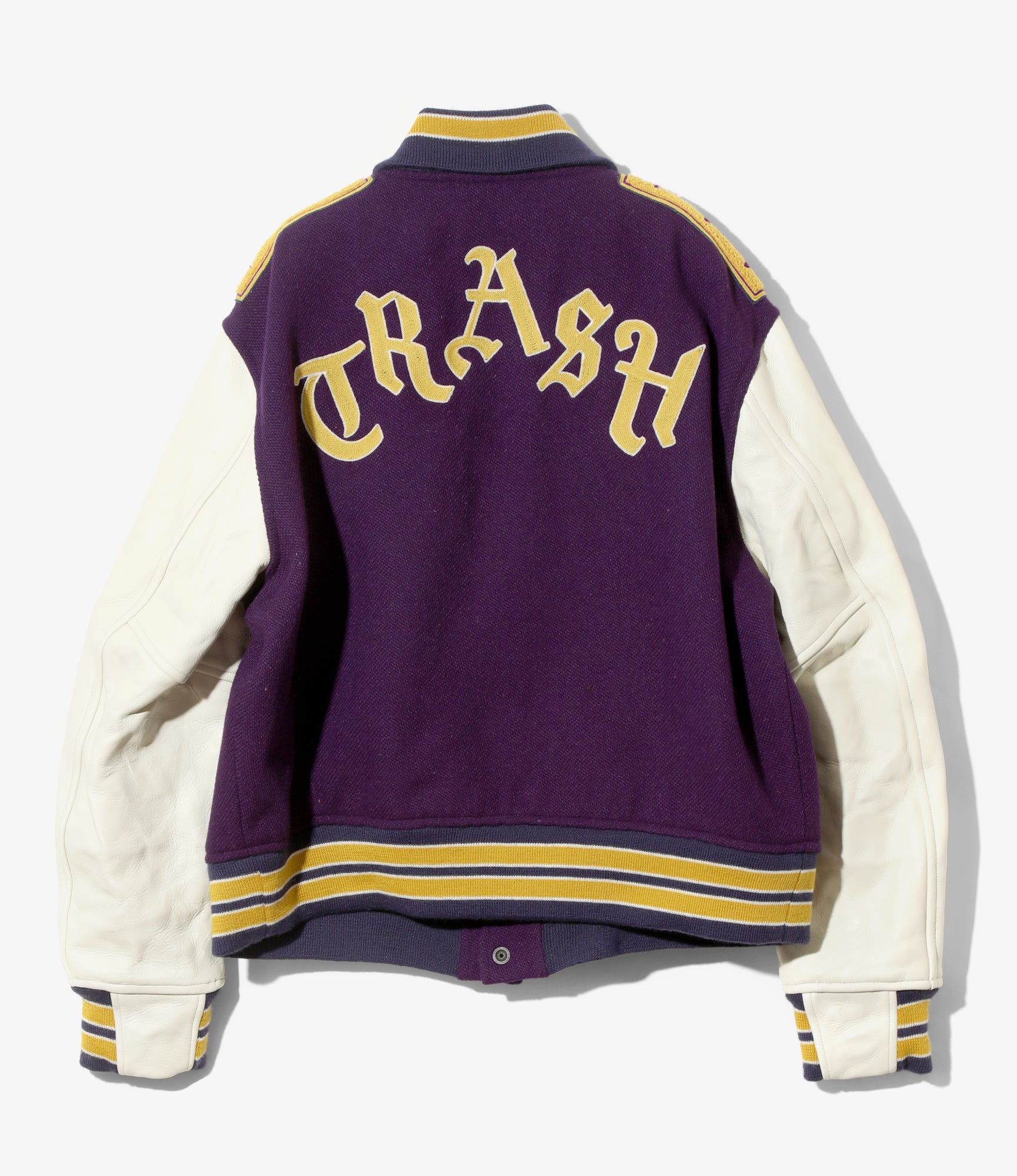Letter Jacket – Purple Melton Wool
