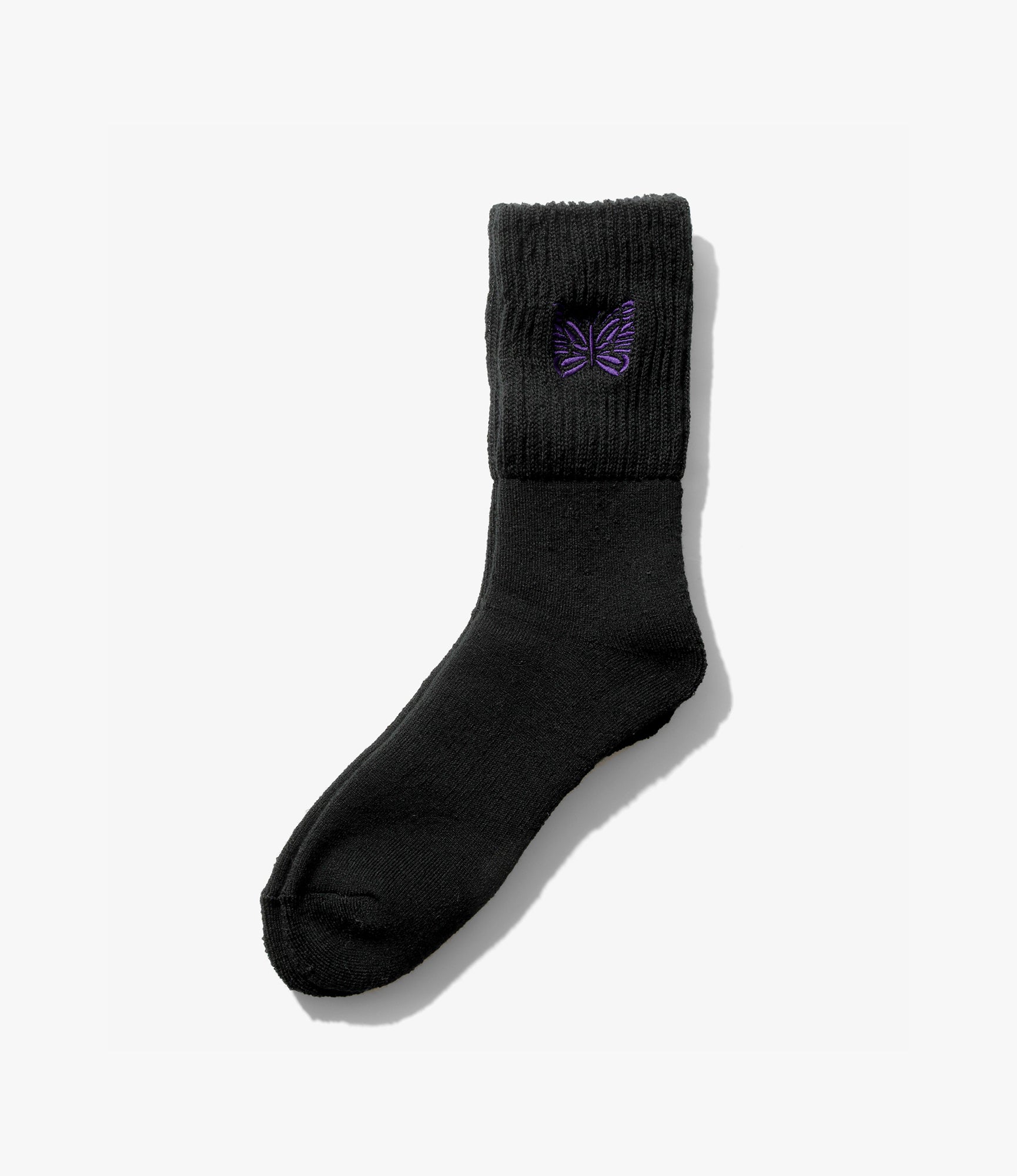 Merino Wool Rib Socks – Black