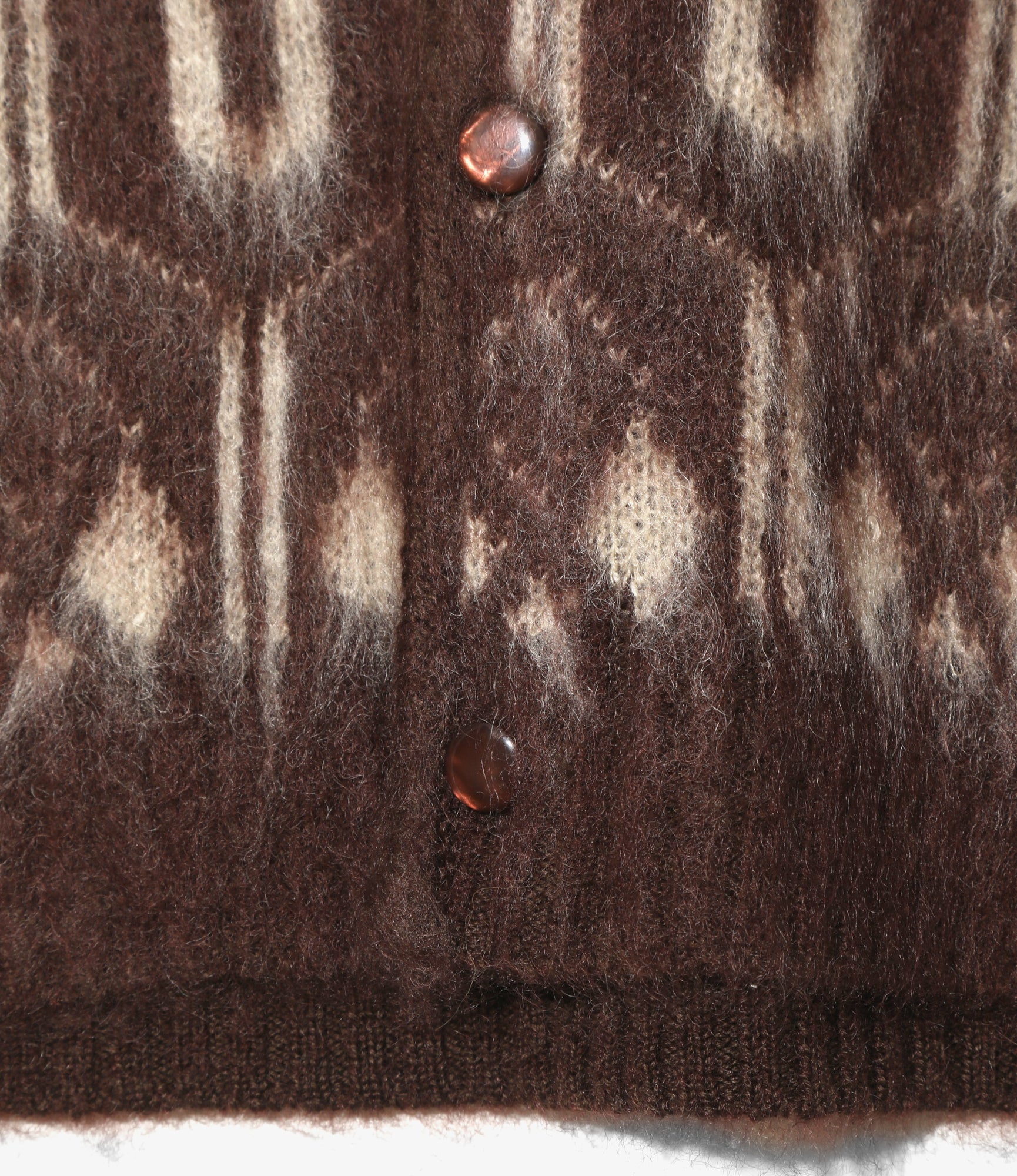 Mohair Cardigan – Burgundy Geometric