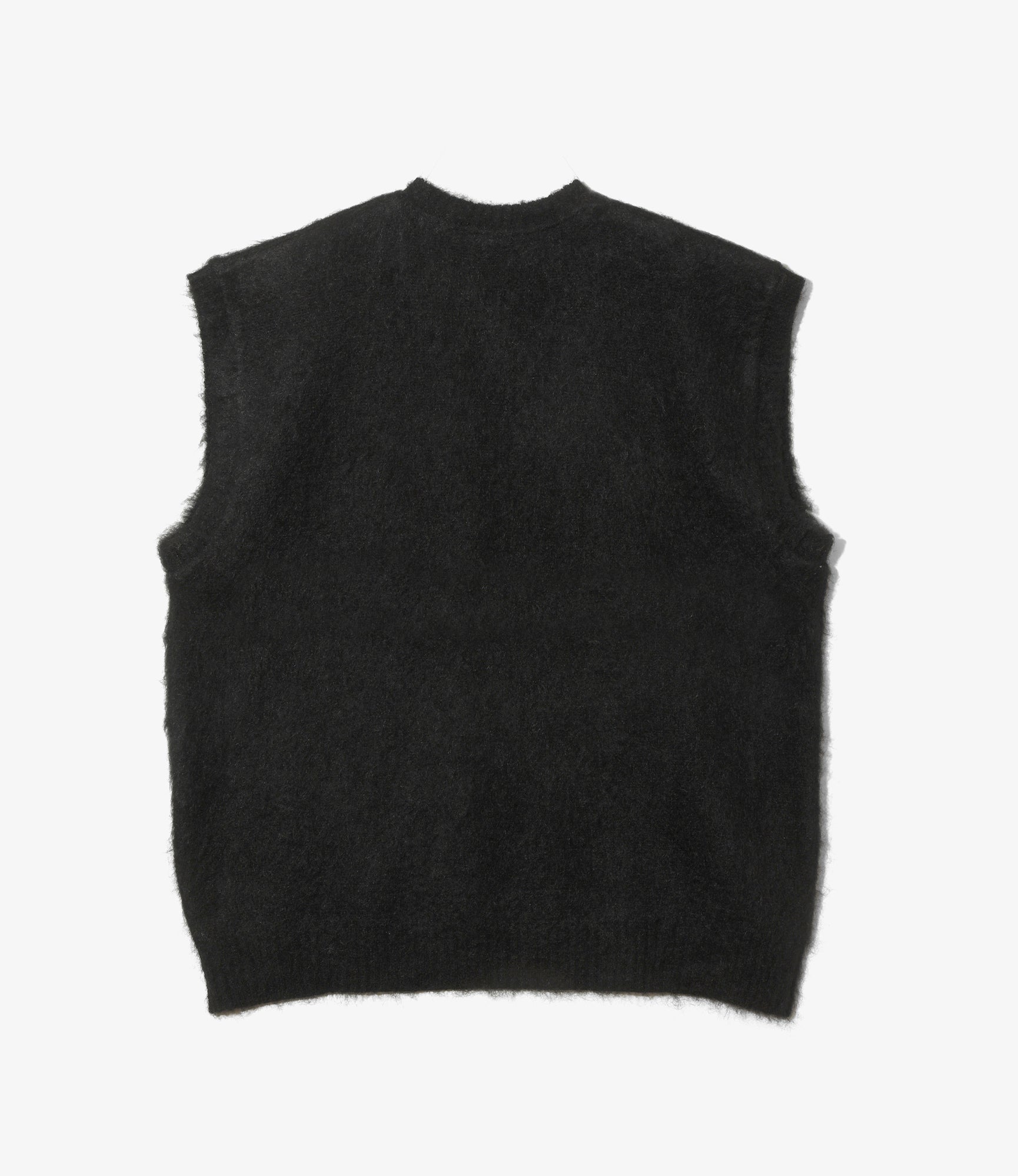 Mohair Knit Vest – Black