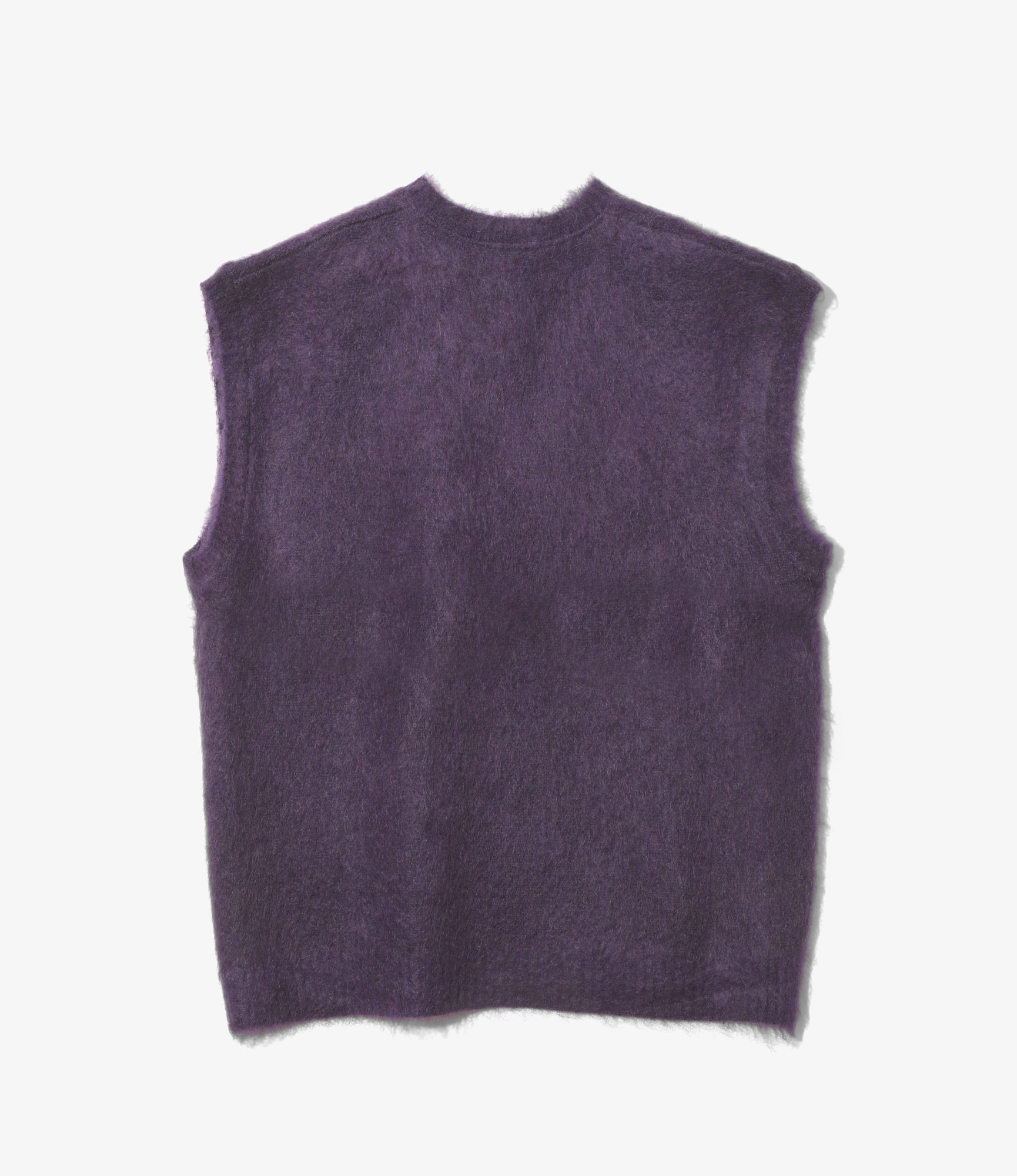 Mohair Knit Vest – Purple