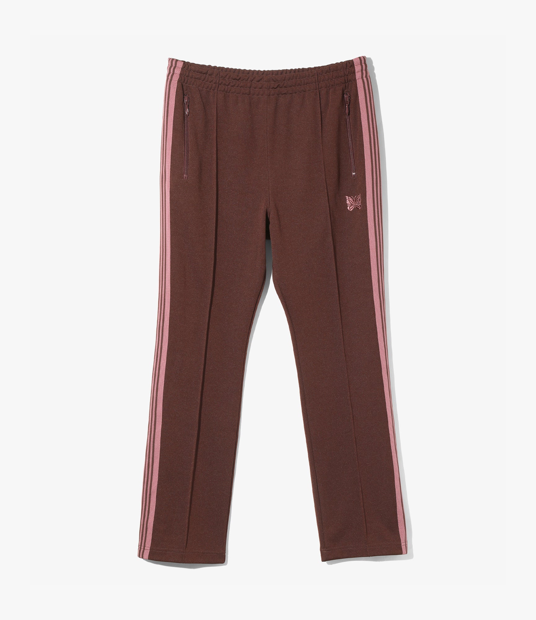 Narrow Track Pant – Brown Smooth Polyester