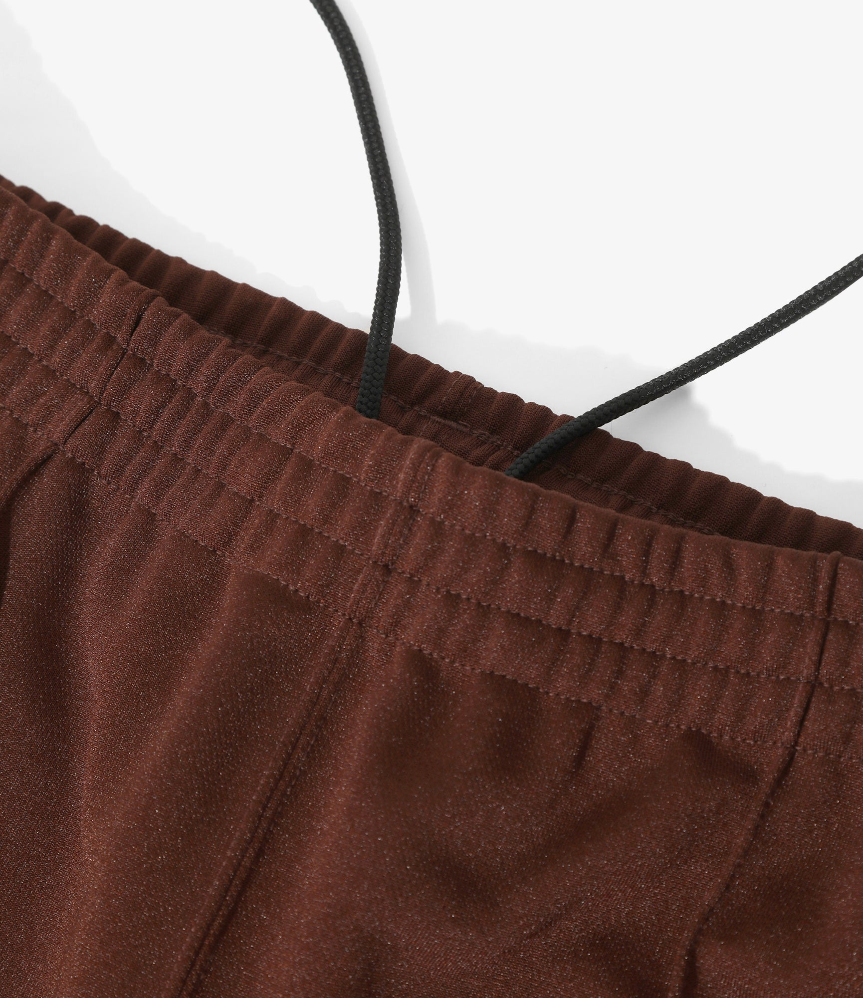Narrow Track Pant – Brown Smooth Polyester