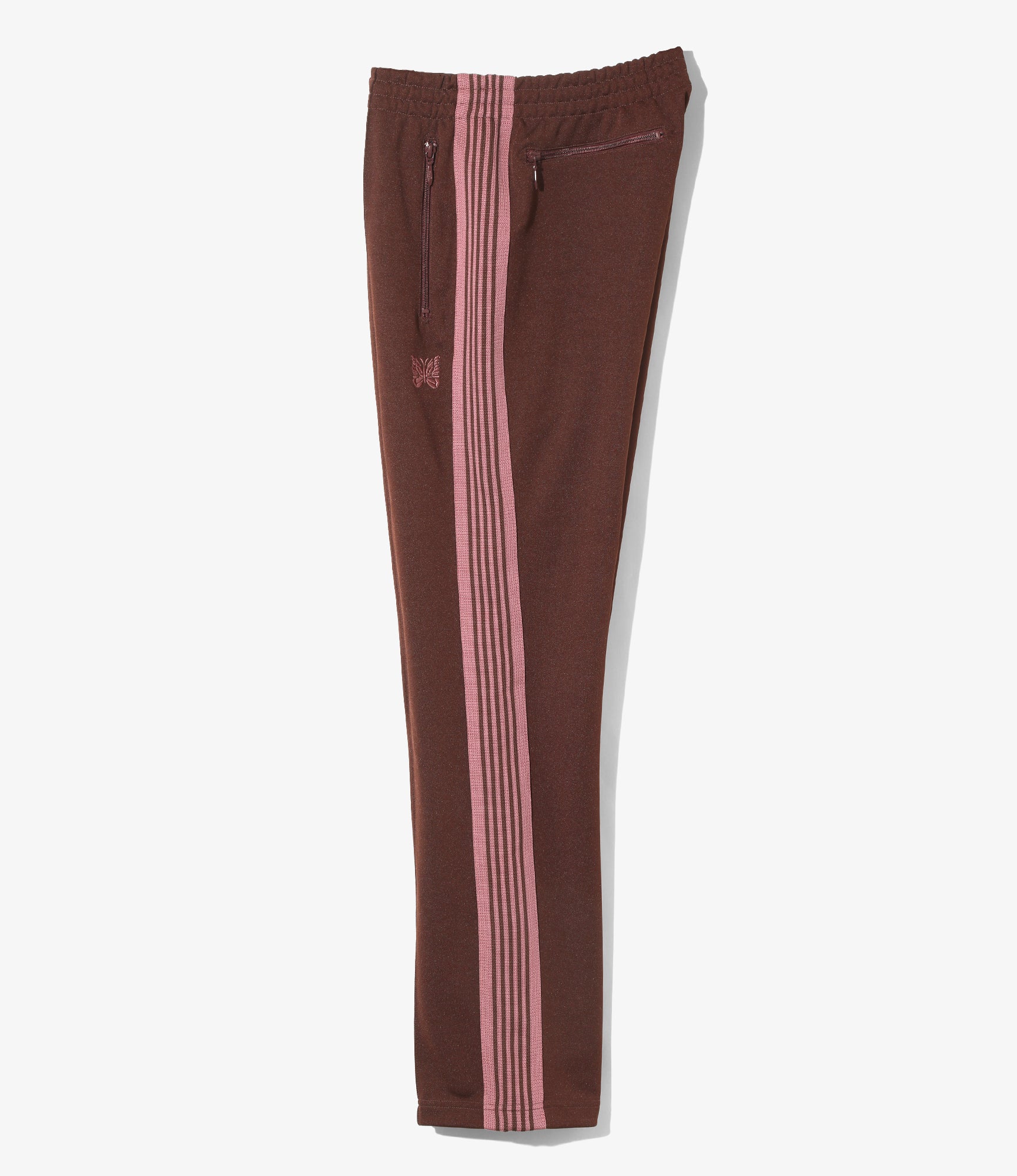 Narrow Track Pant – Brown Smooth Polyester
