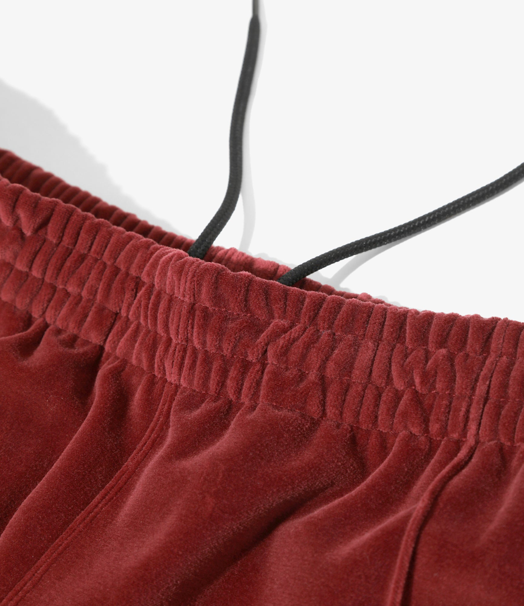 Narrow Track Pant – Burgundy Velour