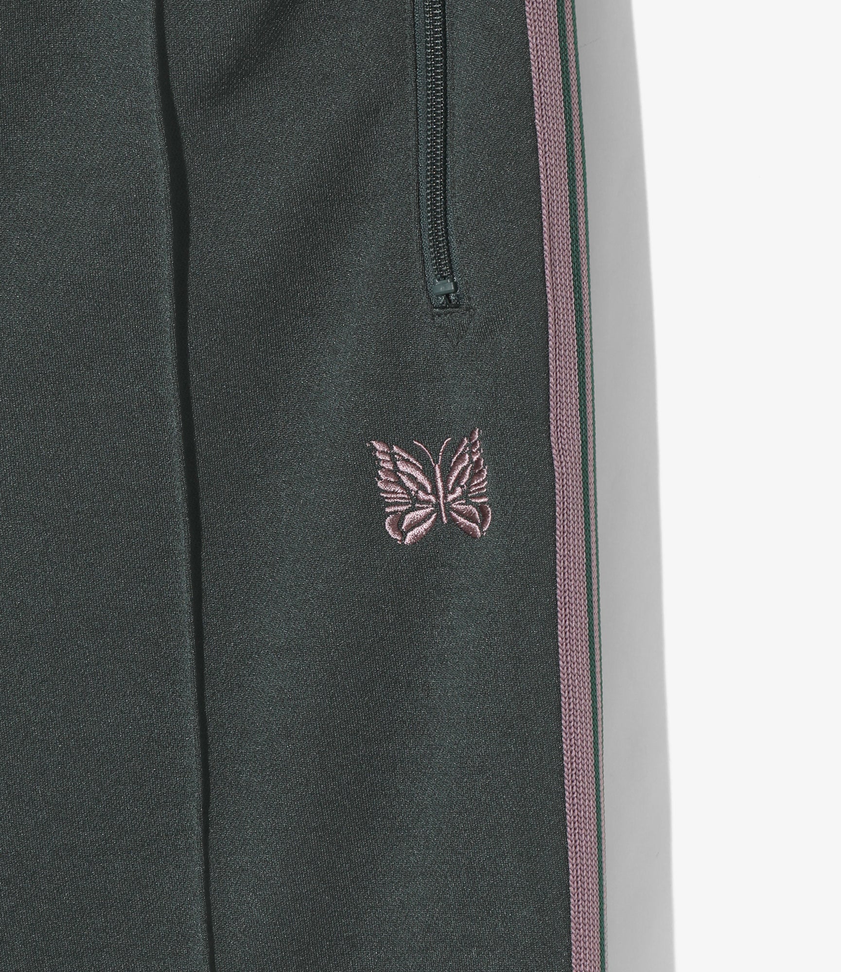 Narrow Track Pant – Green Smooth Polyester
