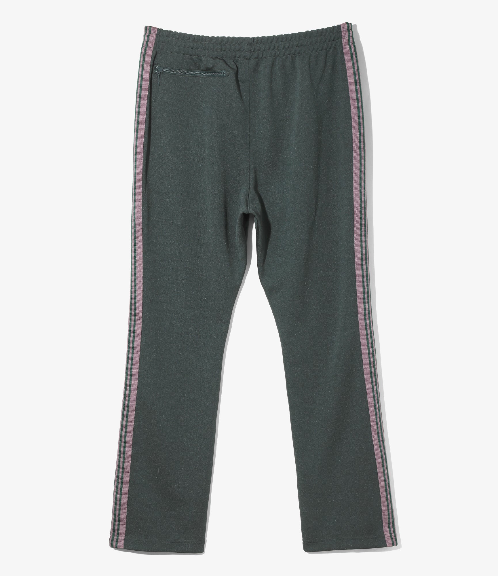 Narrow Track Pant – Green Smooth Polyester