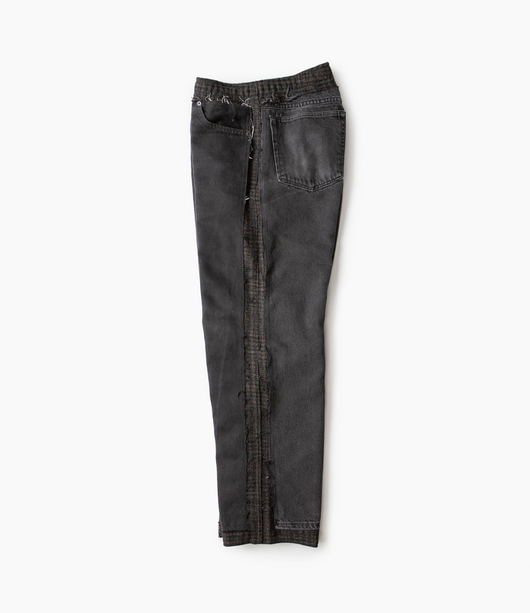 Covered Pant – Black Denim / Glen Plaid Wool
