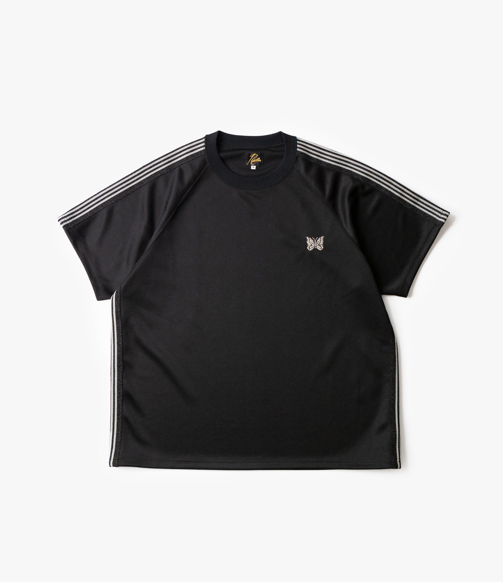 Short Sleeve Track Shirt – Black/Silver