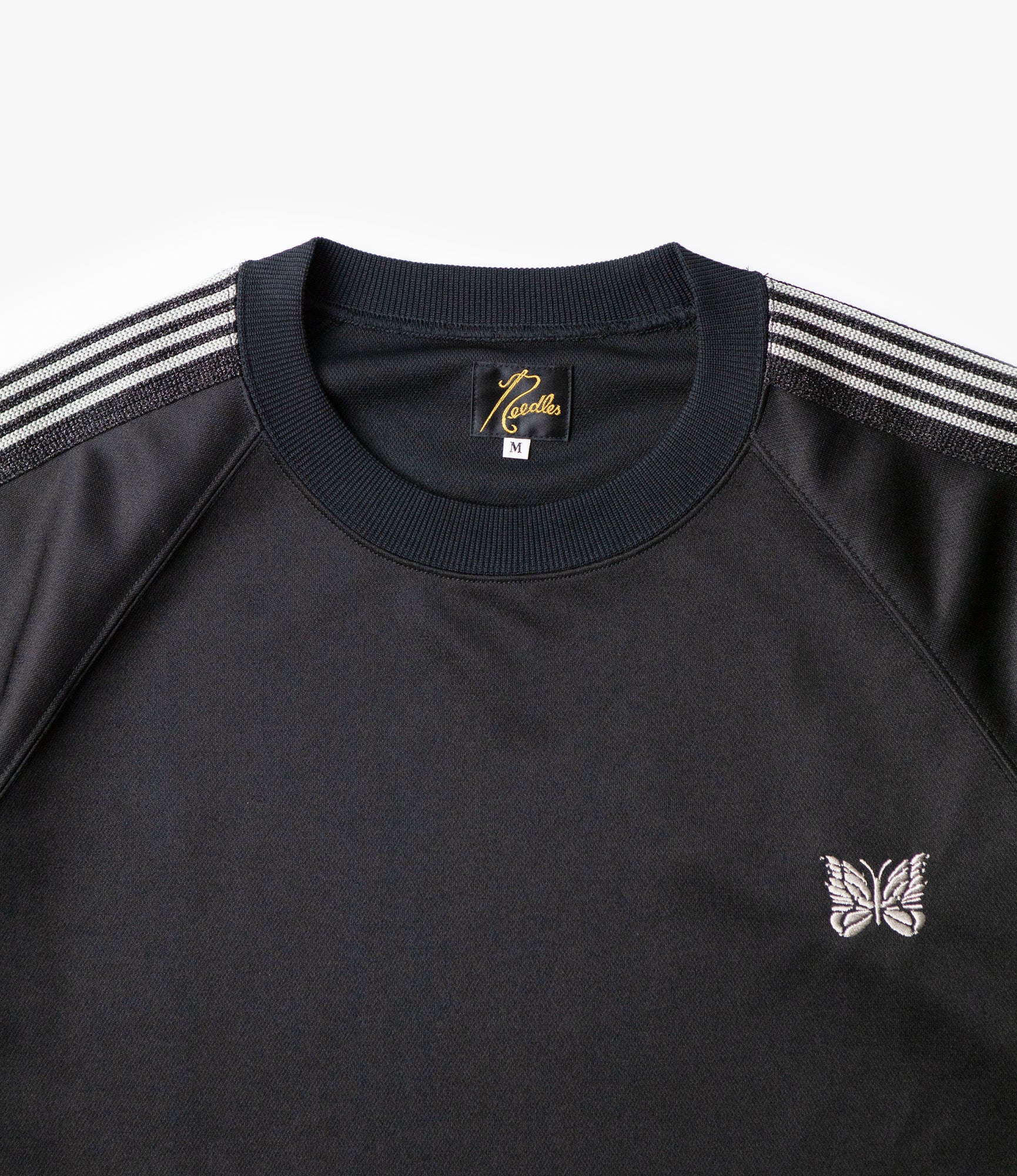 Short Sleeve Track Shirt – Black/Silver