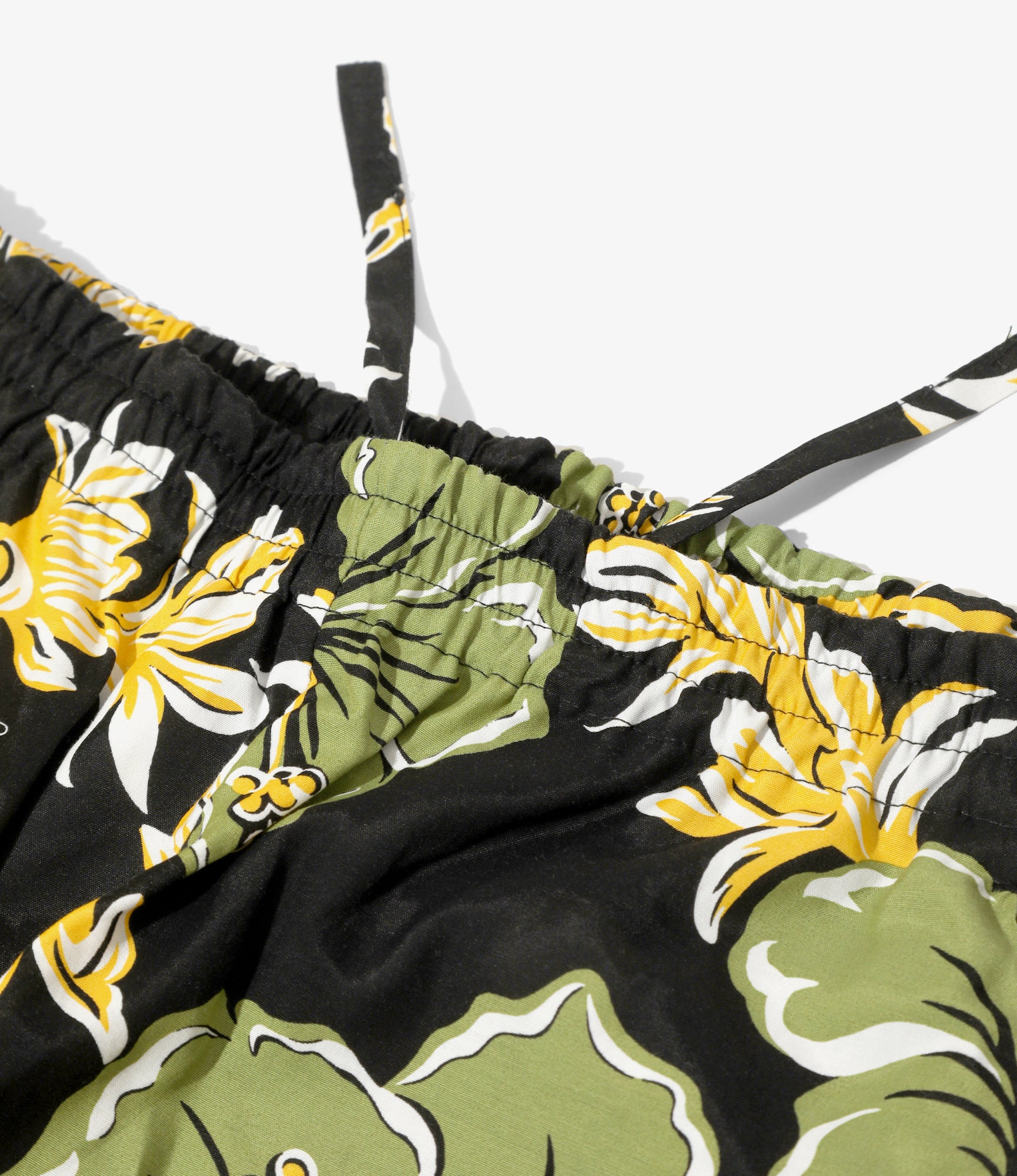 Basketball Short – Black Floral Papillon Print Rayon