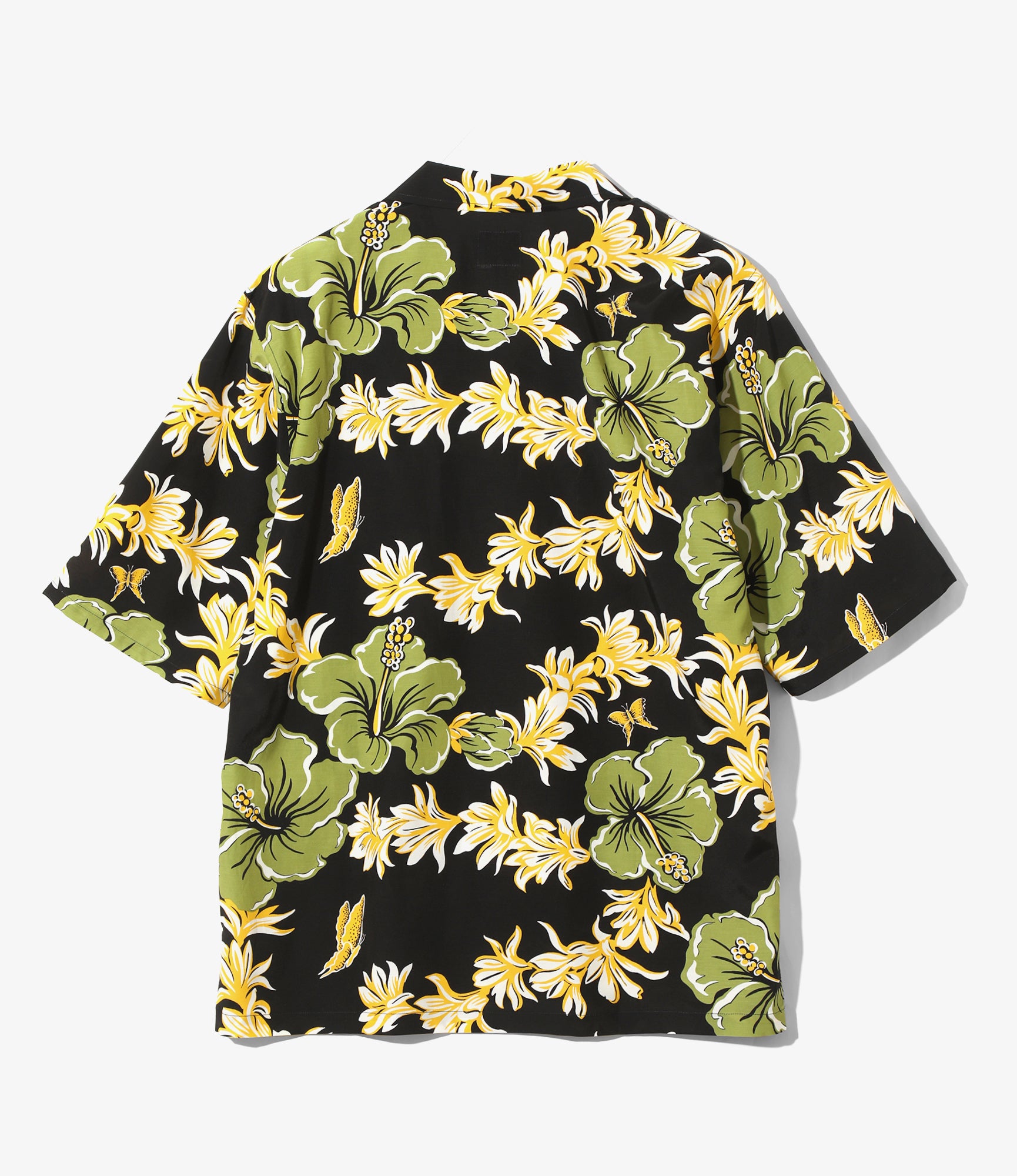 Cabana Shirt – Black Floral Papillon Print Rayon