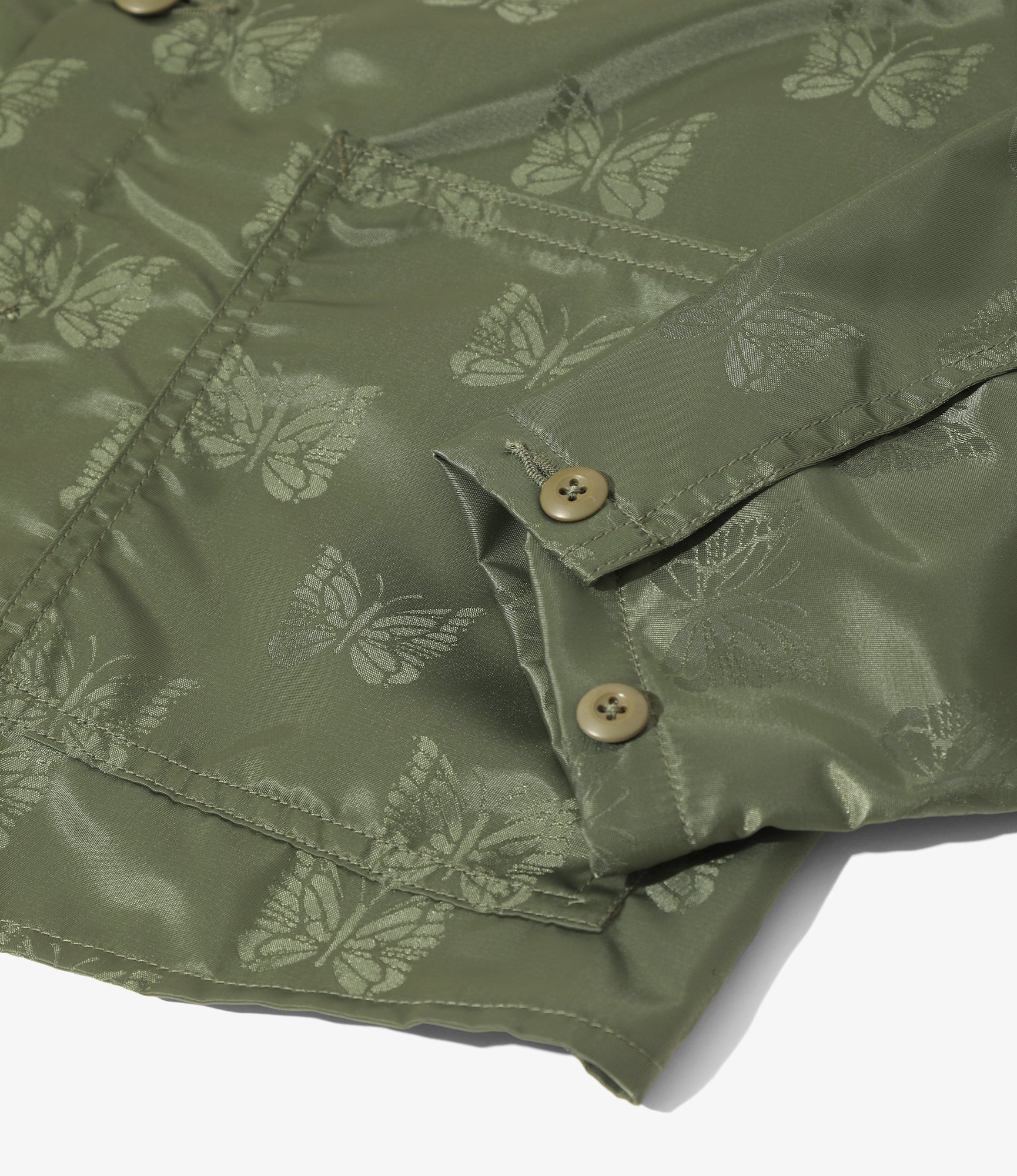 DN Coverall – Olive Papillon Jacquard Sateen
