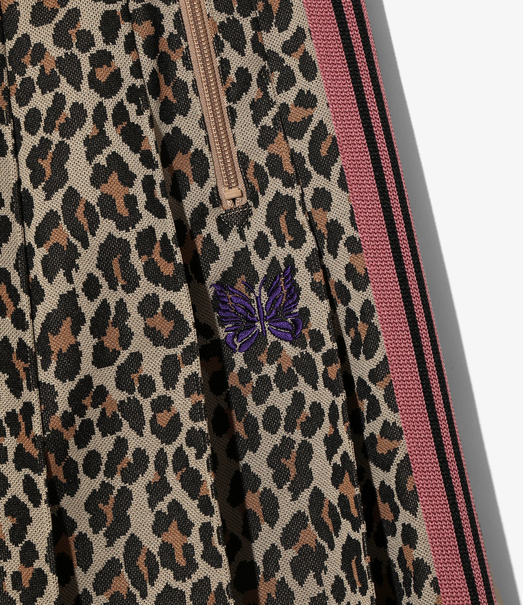 Pleated Track Skirt – Leopard Jacquard