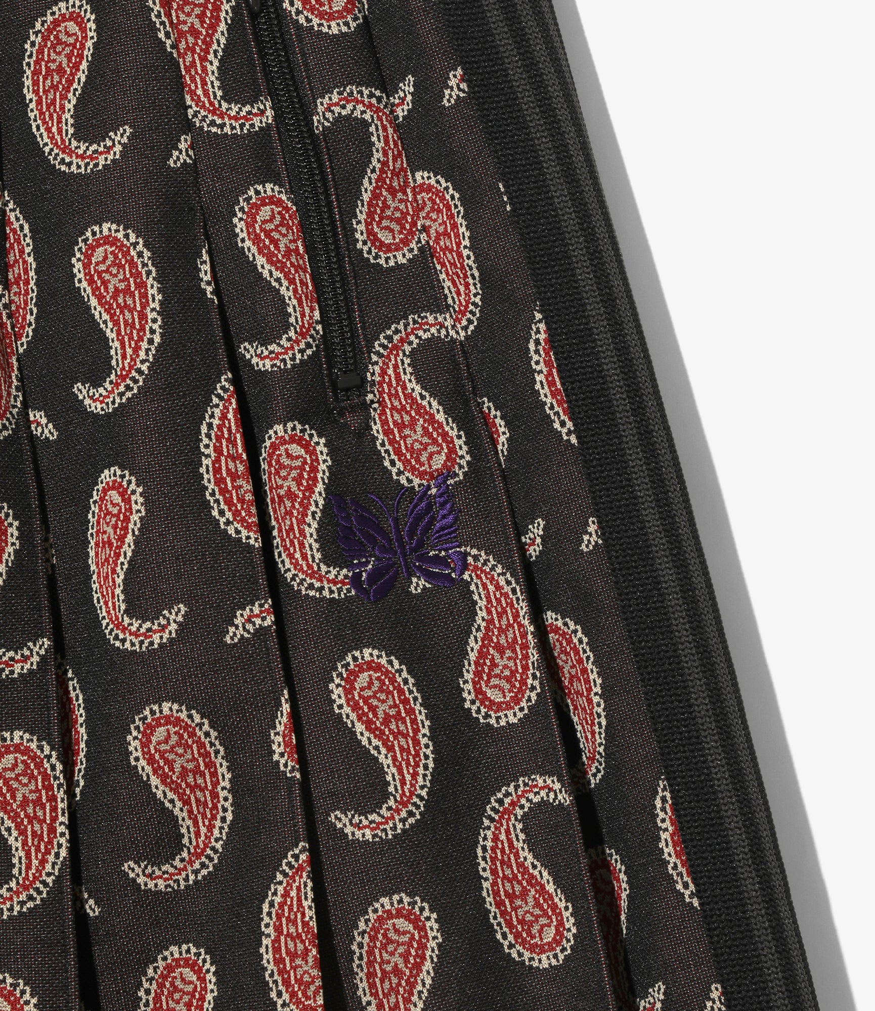 Pleated Track Skirt – Paisley Jacquard