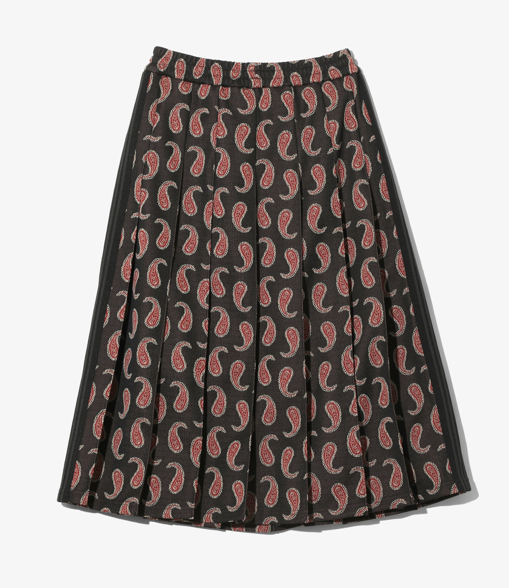 Pleated Track Skirt – Paisley Jacquard