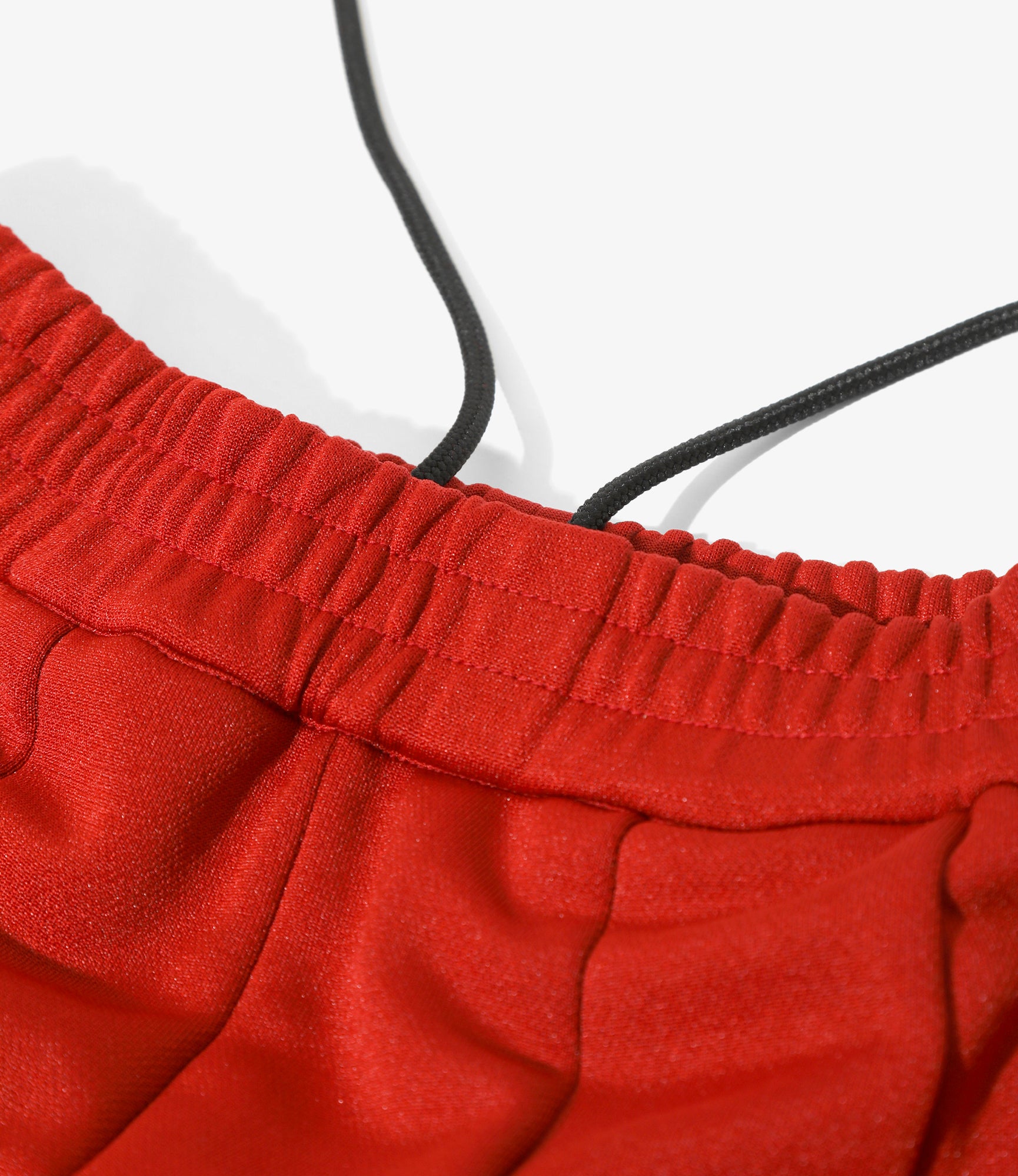 Pleated Track Skirt – Red Smooth Polyester