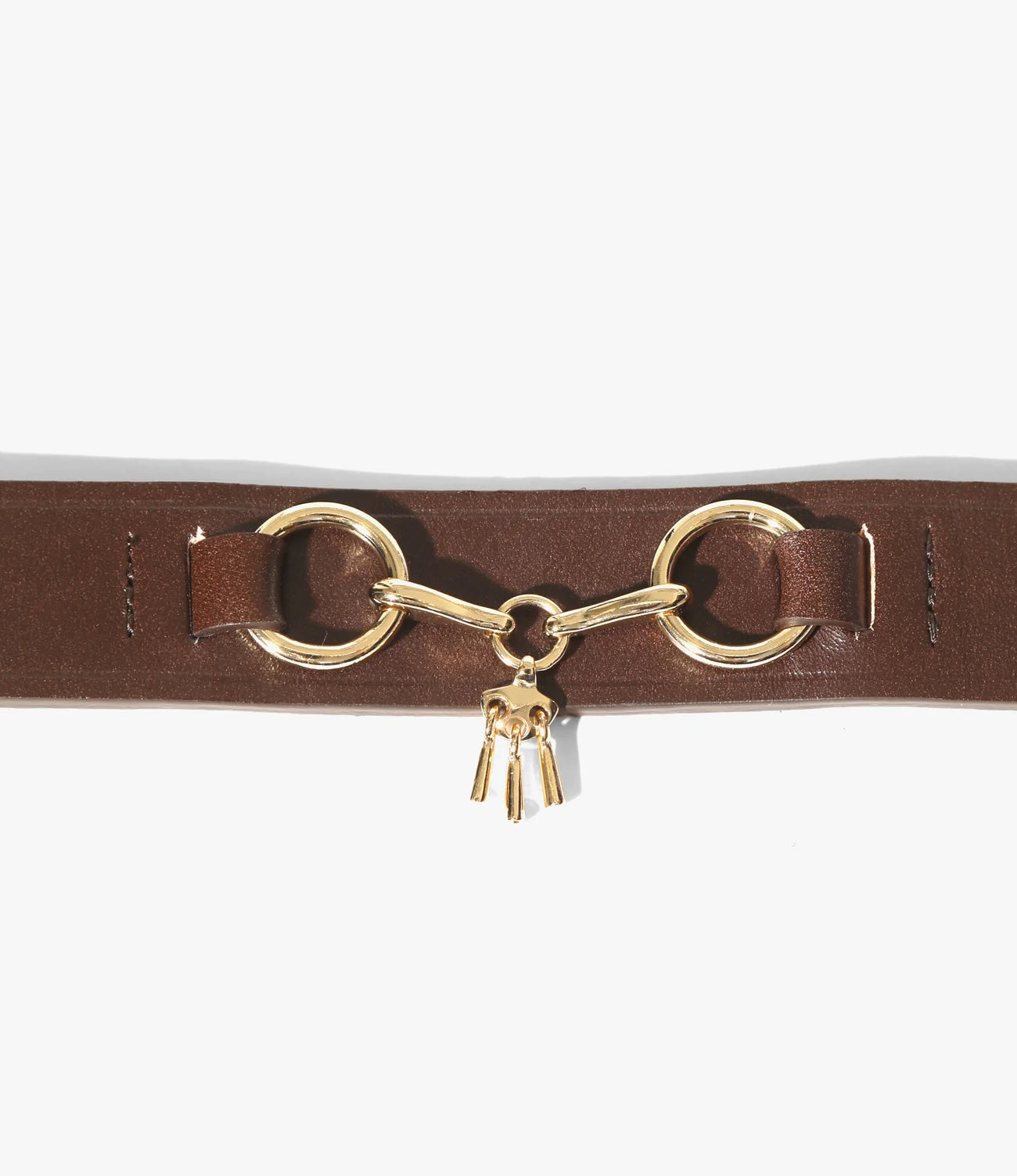Tassel Bit Quick Release Belt – Brown Leather